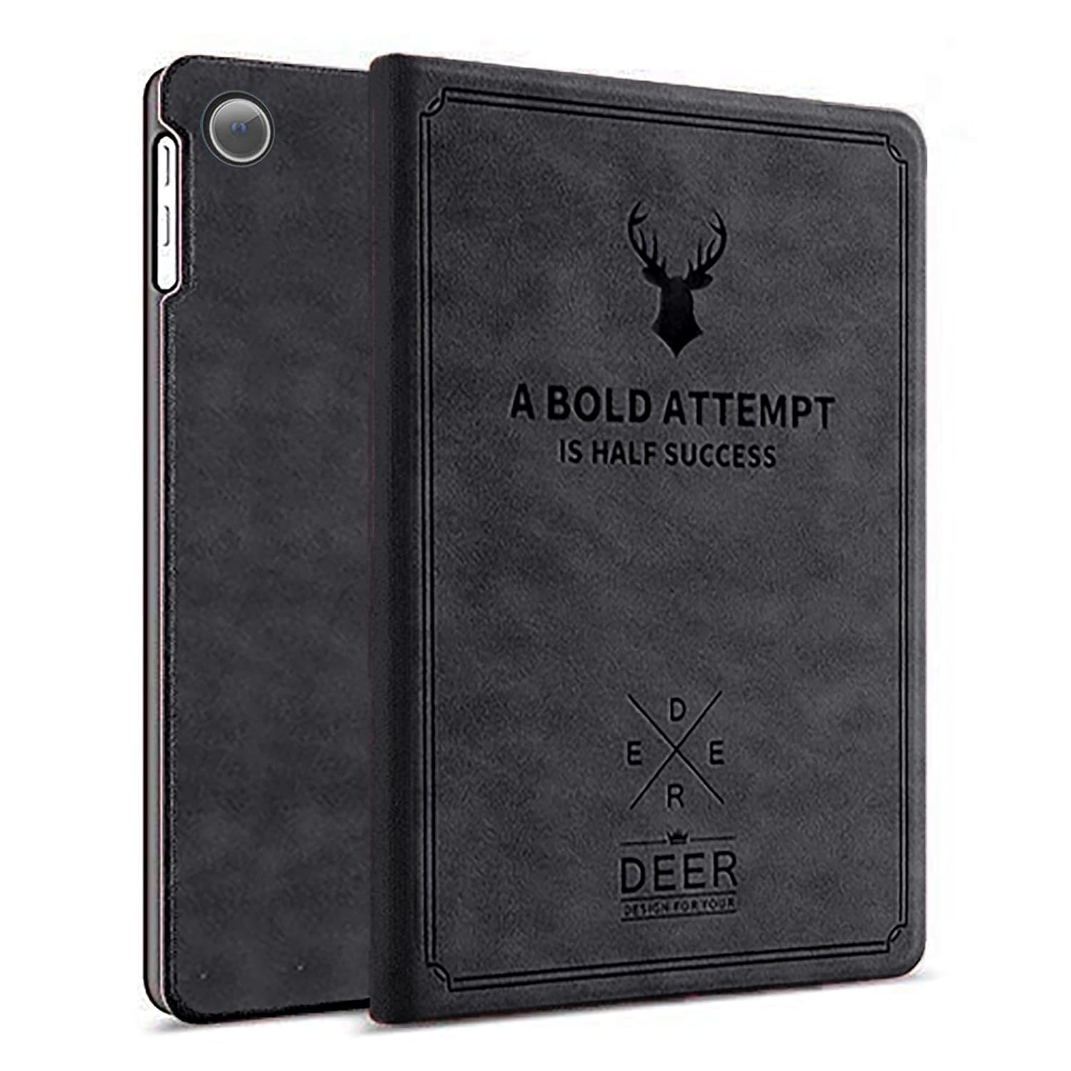 Robustrion Deer Pattern Flip Stand Case Cover for Samsung Galaxy Tab A8 10.5 inch [SM-X200/X205/X207] 2022 – Black