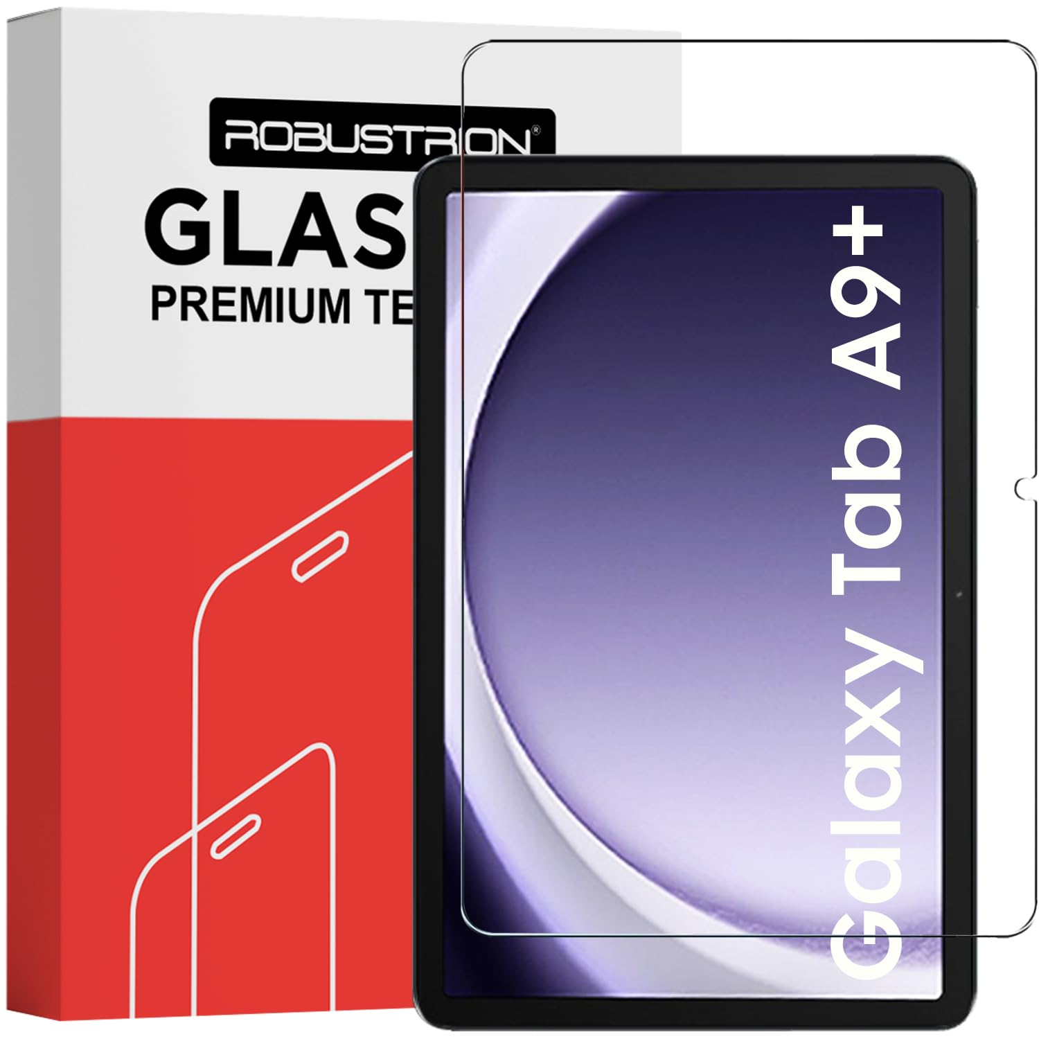 Robustrion Premium Tempered Glass for Samsung Tab A9 Plus 11 inch Screen Protector Guard for Samsung Galaxy Tab A9 Plus / A9+ Tablet [SM-X210/X216] [Anti-Scratch] & [Smudge Proof] – Pack of 1