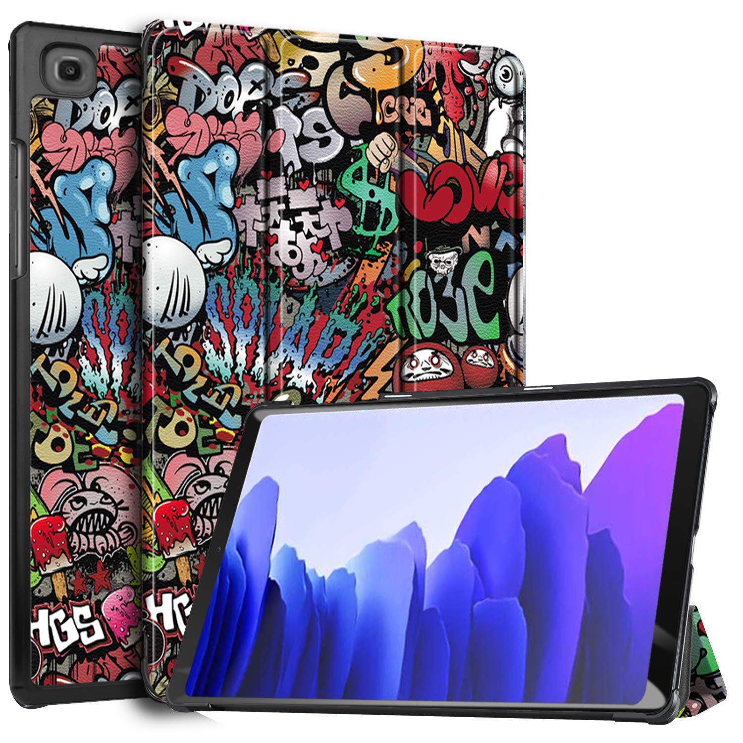Robustrion Smart Trifold Flip Stand Case Cover for Samsung Galaxy Tab A7 26.42cm (10.4 inch) [SM-T500/T505/T507] 2020 – Hippy