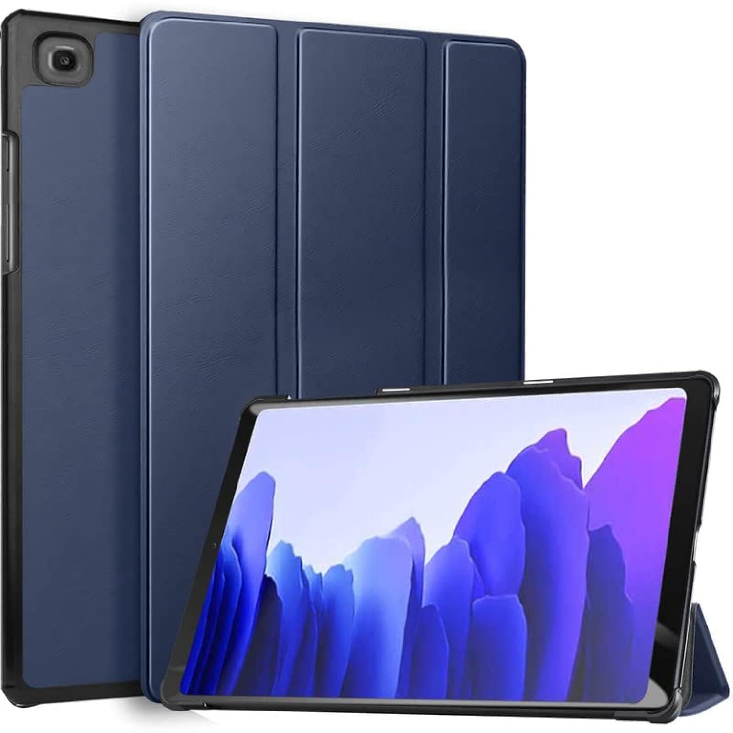Robustrion Smart Trifold Hard Back Flip Stand Case Cover for Samsung Galaxy Tab A7 10.4 inch [SM-T500/T505/T507] 2020 – Navy
