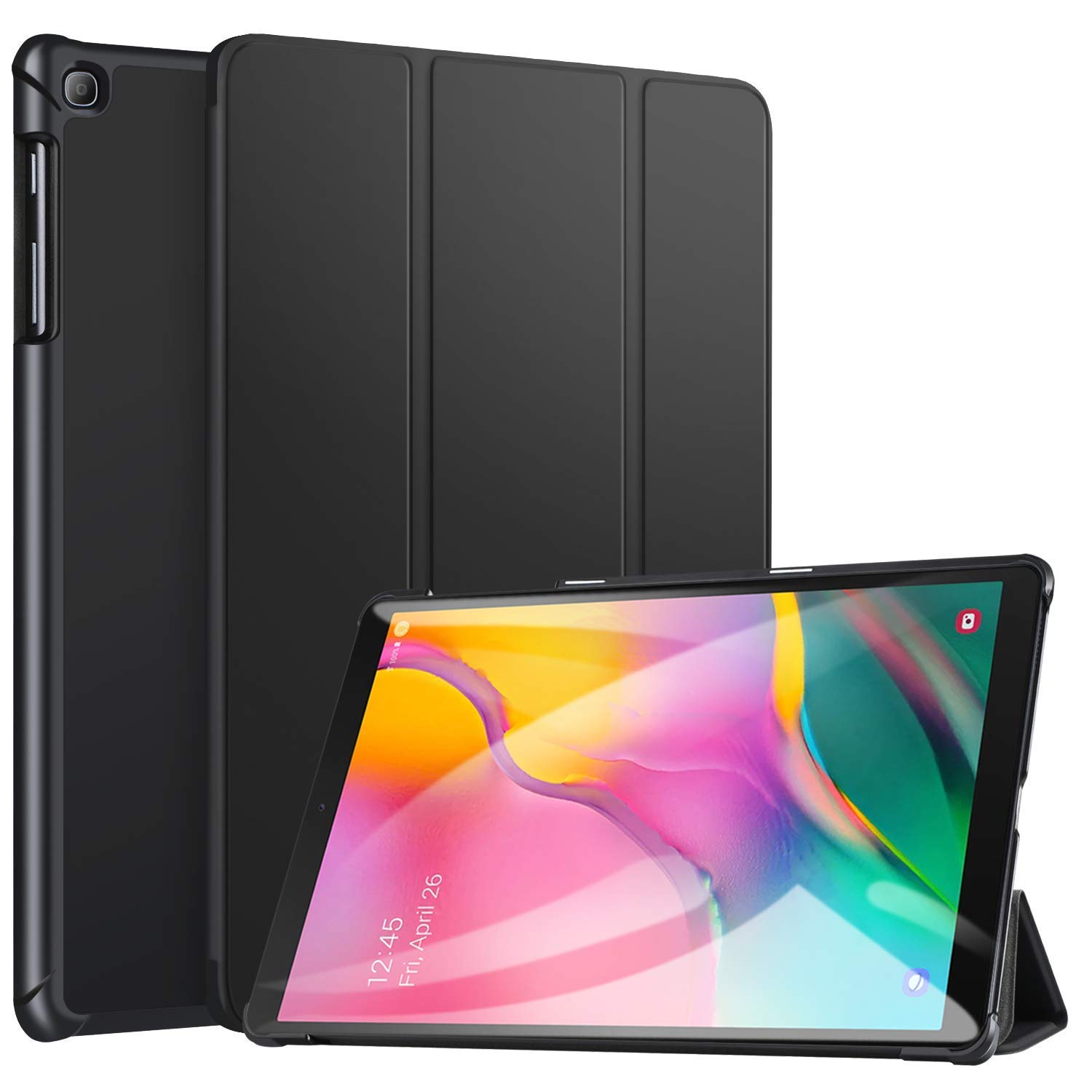 Robustrion Smart Trifold Hard Back Flip Stand Case for Samsung Tab A 10.1 Back Cover T510/T515 10.1 inch 2019 – Black Robustrion Smart Trifold Hard Back Flip Stand Case for Samsung Tab A 10.1 Back Cover T510/T515 10.1 inch 2019 – Black