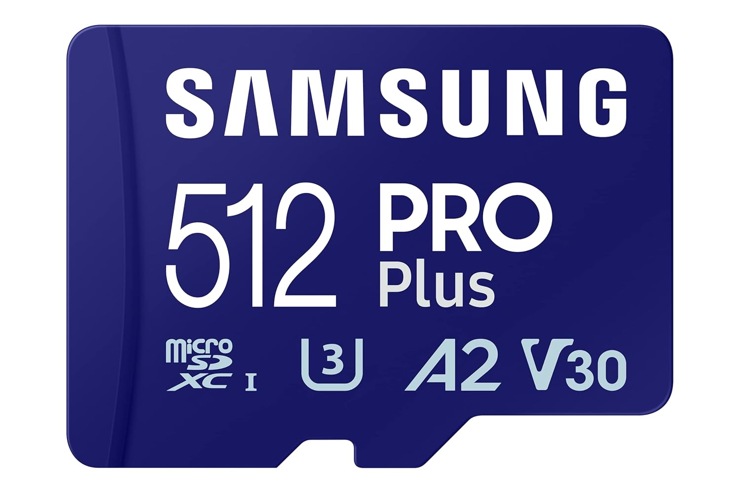 SAMSUNG PRO Plus microSD Memory Card + Adapter, 512GB MicroSDXC, Up to 180 MB/s, Full HD & 4K UHD, UHS-I, C10, U3, V30, A2 for Android Phones, Tablets, Action Camera, Drone, MB-MD512SA/APC