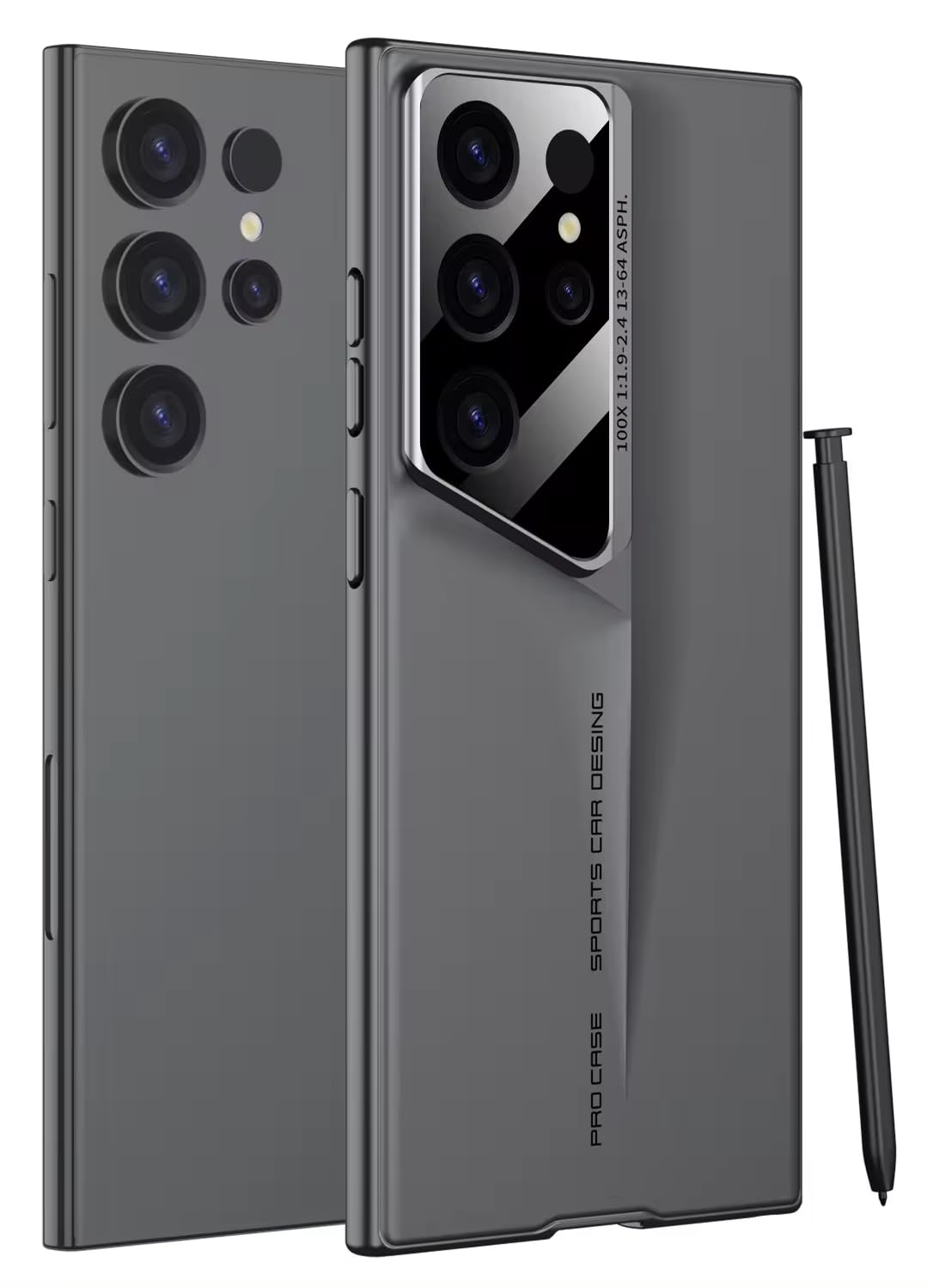 Scalebee Back Cover Case for Samsung Galaxy S23 Ultra Aerodynamic Design Ultra Thin Hard Pc Shockproof Protection Stylish Phone Case for Galaxy S23 Ultra (Grey)