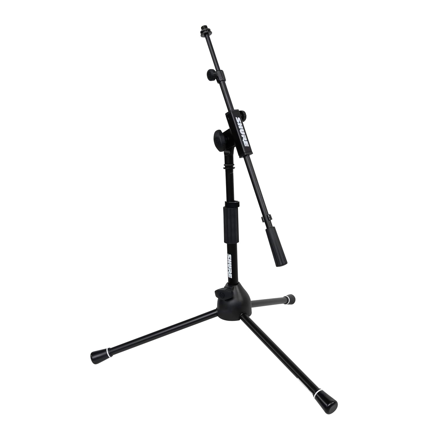 Shure by Gator Low-Profile Tripod Mic Stand with Adjustable Height and Telescoping Boom; (SH-TRIPODSTANDLP)