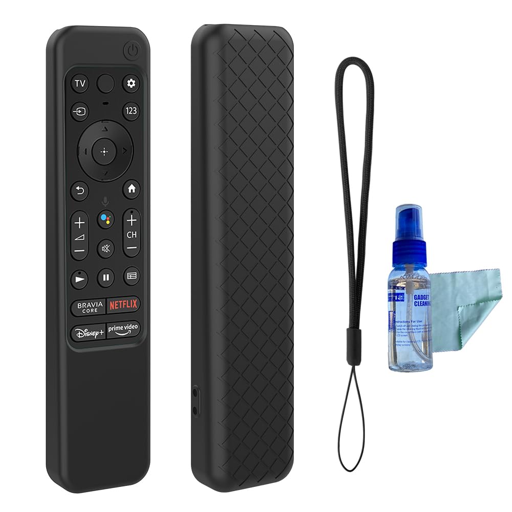 Smashtronics – Silicone Case Cover for Sony TV Remote Control, Sony Remote Cover for RMF TX910U, RMF-TX800 TX900 MG3-TX800U (Black – Model 2022-2024)