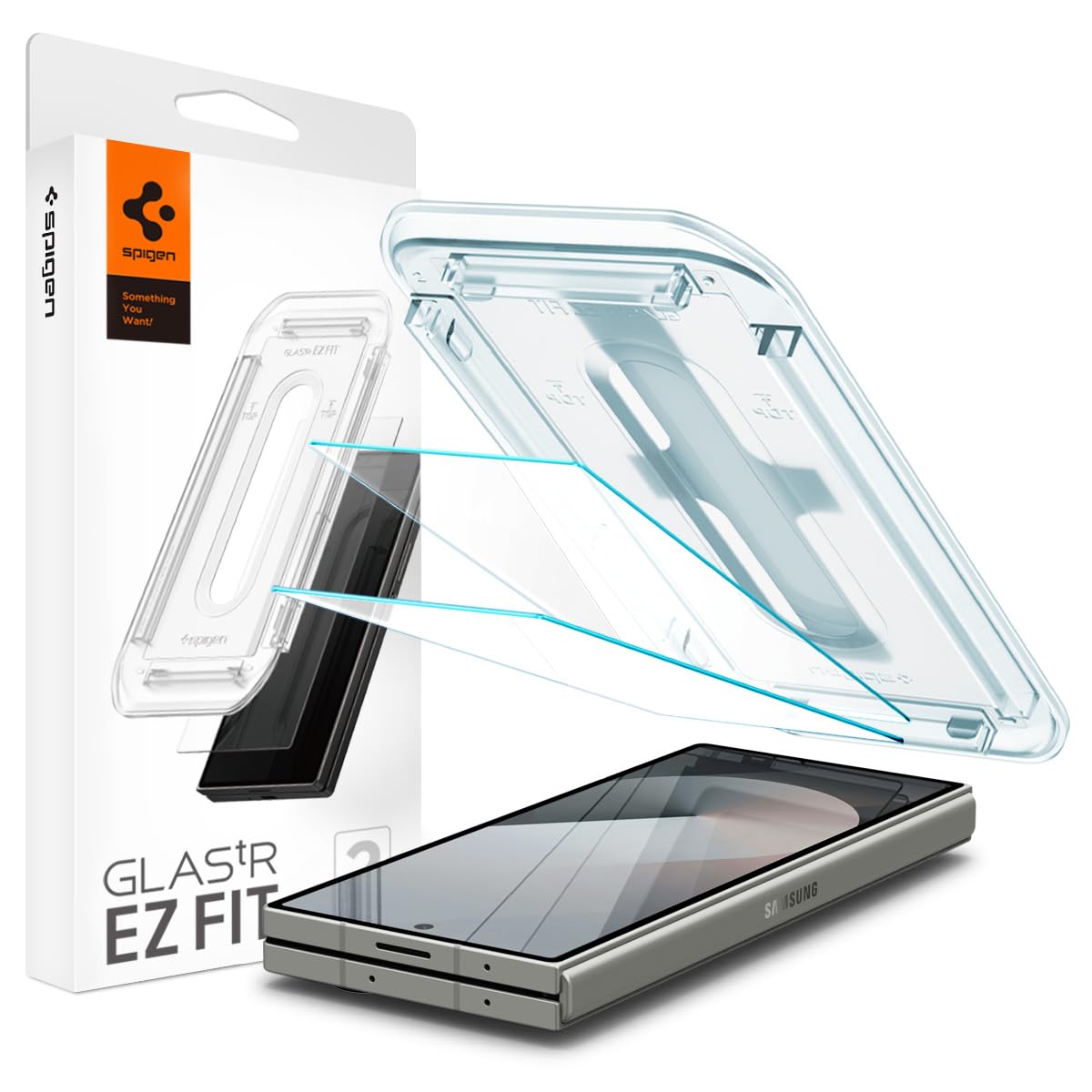Spigen Ez Fit Tempered Glass Screen Protector Guard For Samsung Galaxy Z Fold 6 Smartphone (2 Pack) Spigen Ez Fit Tempered Glass Screen Protector Guard For Samsung Galaxy Z Fold 6 Smartphone (2 Pack)
