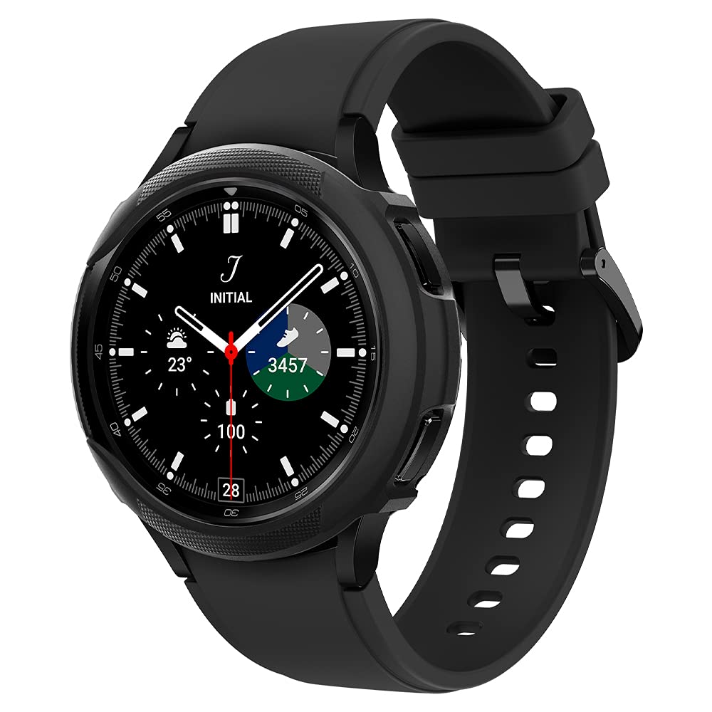 Spigen Thermoplastic Polyurethane Liquid Air Cover Case Designed for Galaxy Watch 4 Classic (46Mm)-Matte Black (Watch Not Included) Samsung Galaxy