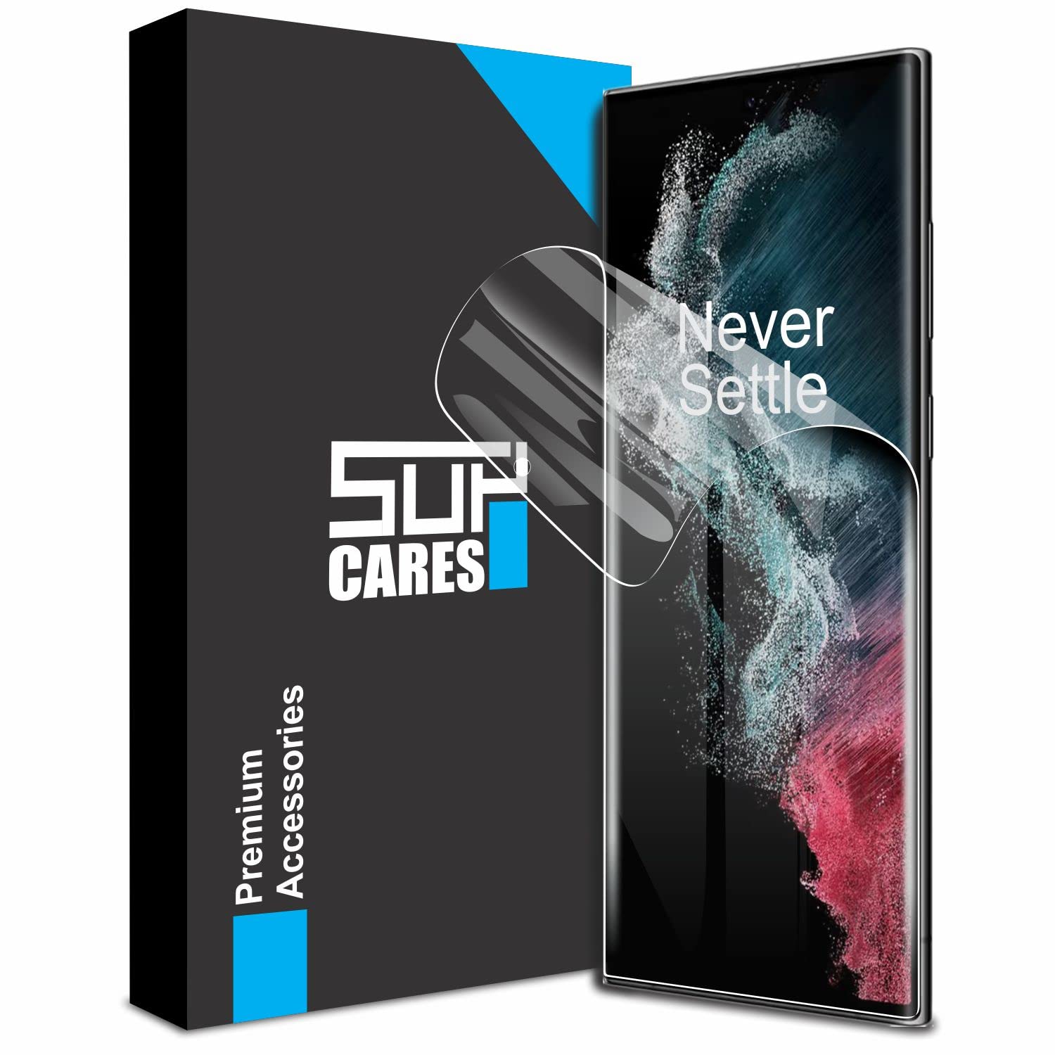 SupCares TPU Unbreakable Membrane Screen Protector for Samsung Galaxy S22 Ultra And Samsung Galaxy S23 Ultra (6.8 Inch) With Easy Self Installation Kit | Transparent SupCares TPU Unbreakable Membrane Screen Protector for Samsung Galaxy S22 Ultra And Samsung Galaxy S23 Ultra (6.8 Inch) With Easy Self Installation Kit | Transparent