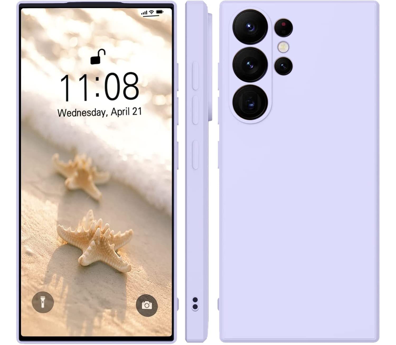 TRUEUPGRADE Liquid Silicone Designed Back Case Cover for Samsung Galaxy S23 Ultra 5G | Microfiber Inside | Bumper Back Cover Case for Samsung Galaxy S23 Ultra 5G – Purple