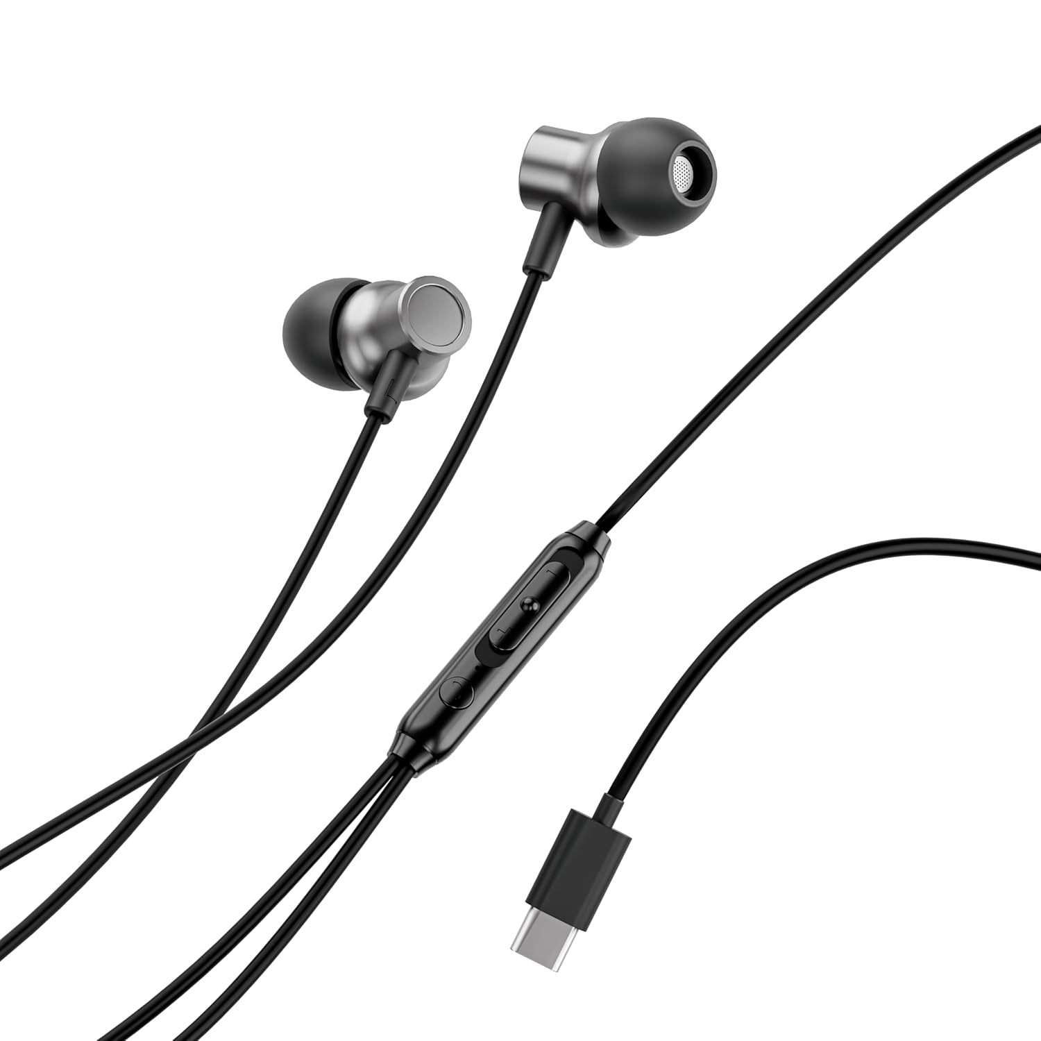 ZON ZW1, premium in-ear wired headphones with Rich Bass | Hi-fidelity sound | Hands-free calling | Tangle free cord | Black