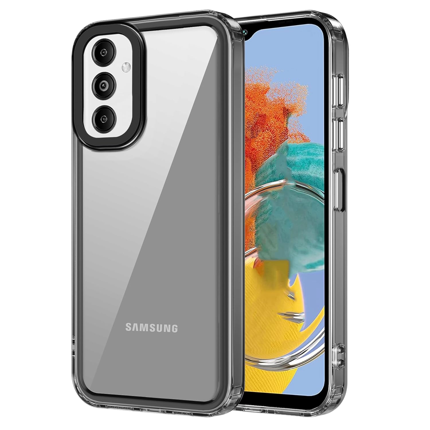 amazon basics Back Case Cover for Samsung Galaxy M14 5G (TPU + PC_Space-Black)