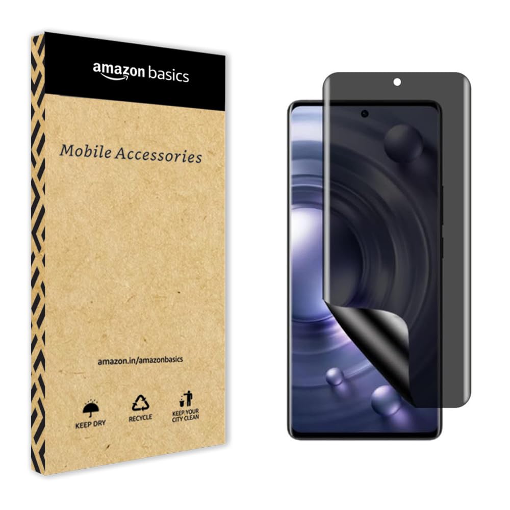 amazon basics Mobile Privacy Guard compatible with Samsung Galaxy S23 Ultra 5G| Mobile Privacy screen protector | Anti Glare | Anti Spy Screen Protector | Reduces blue light | Scratch proof