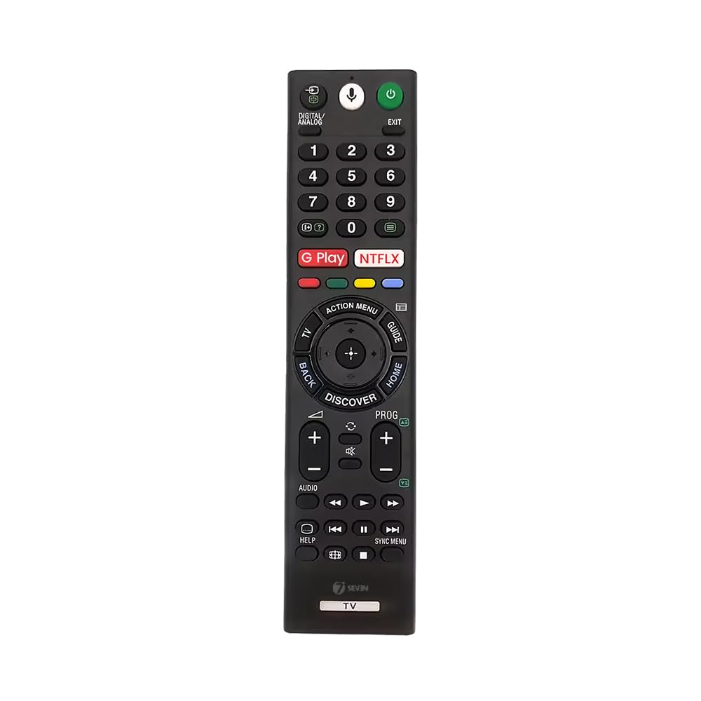 7SEVEN® Compatible with Sony TV Remote Control Model RMF-TX200P with Bluetooth Voice Command Suitable for 4K Smart LED UHD OLED QLED Android Bravia Television – Pairing Must !