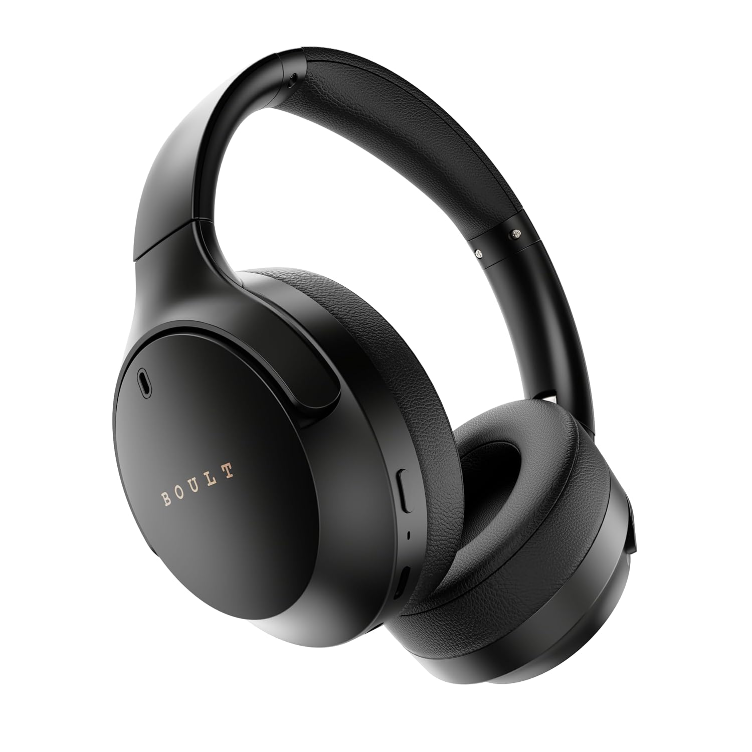 Boult Q Over Ear Bluetooth Headphones with 70H Playtime, 40mm Bass Drivers, Zen™ ENC Mic, Type-C Fast Charging, 4 EQ Modes, Bluetooth 5.4, AUX Option, Easy Controls, IPX5 Wireless Headphones (Black)