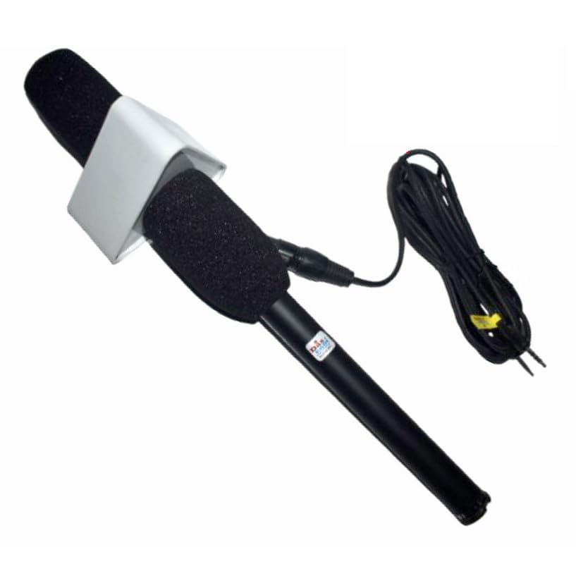 Daz Cam Reporter/Journalist/Interview/News/Youtubers/Reporting/Media/Tv Microphone/Mic for Mobile with Station Logo (Gun MIC-DC01)