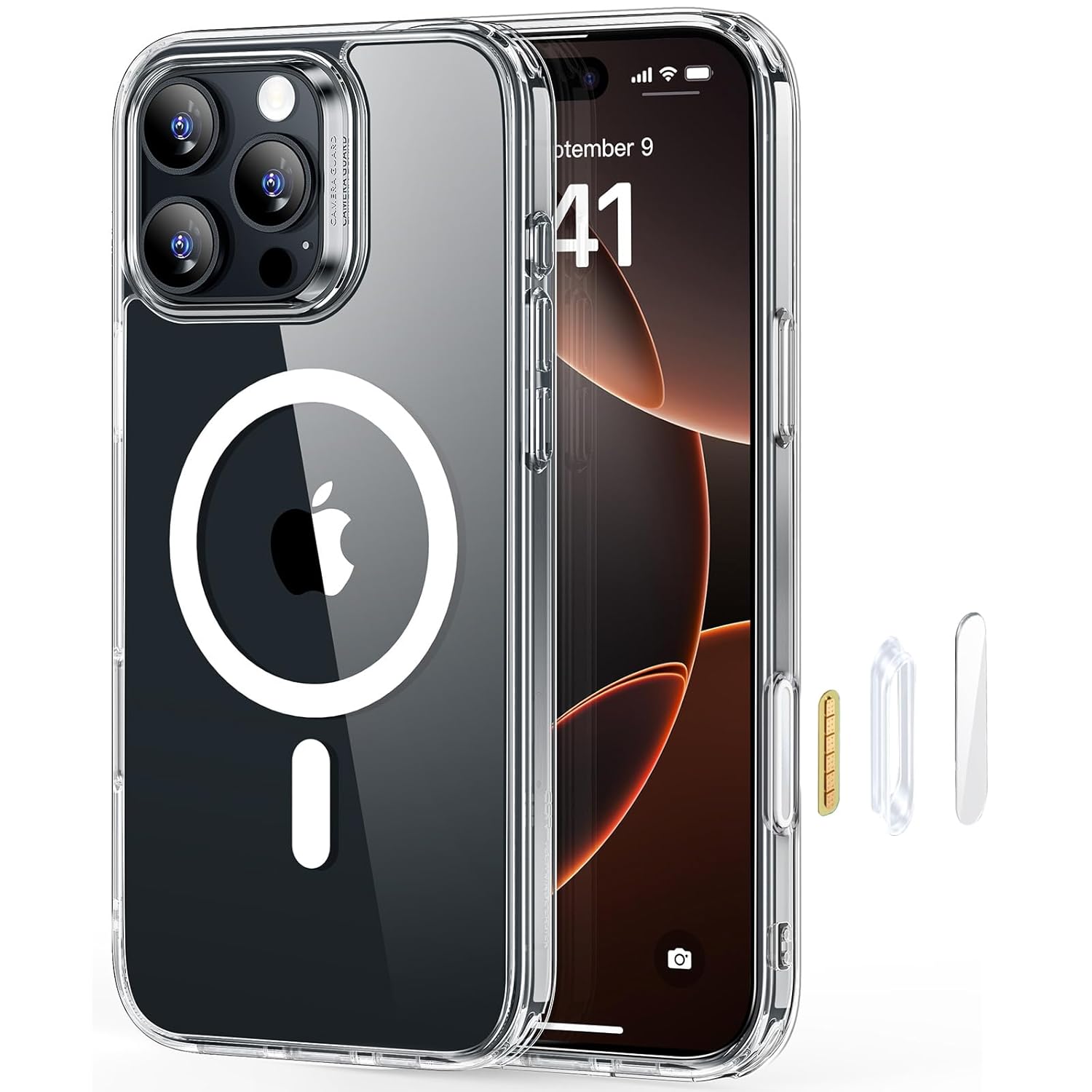 ESR for iPhone 16 Pro Max Case, Camera Control Capture Button, Compatible with MagSafe, Shockproof Military-Grade Protection, Phone Case for iPhone 16 Pro Max, Classic Hybrid Case(HaloLock), Clear