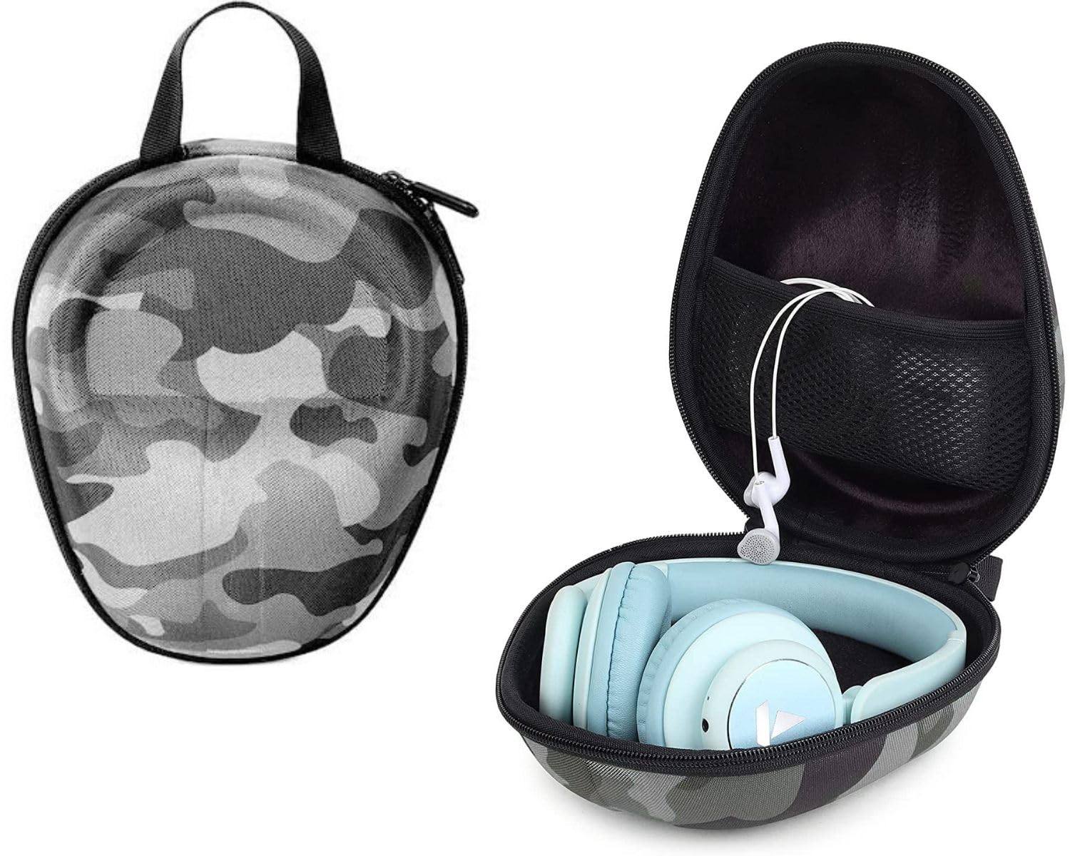 GadgetBite Headphone Carrying Case Earpads Storage Bag Headphone Pouch Portable Anti-Pressure Compatible with Boat 550/Sony WH C510/Flix X1/Sony CH710n/Hyperx Cloud Cases (Army Grey)