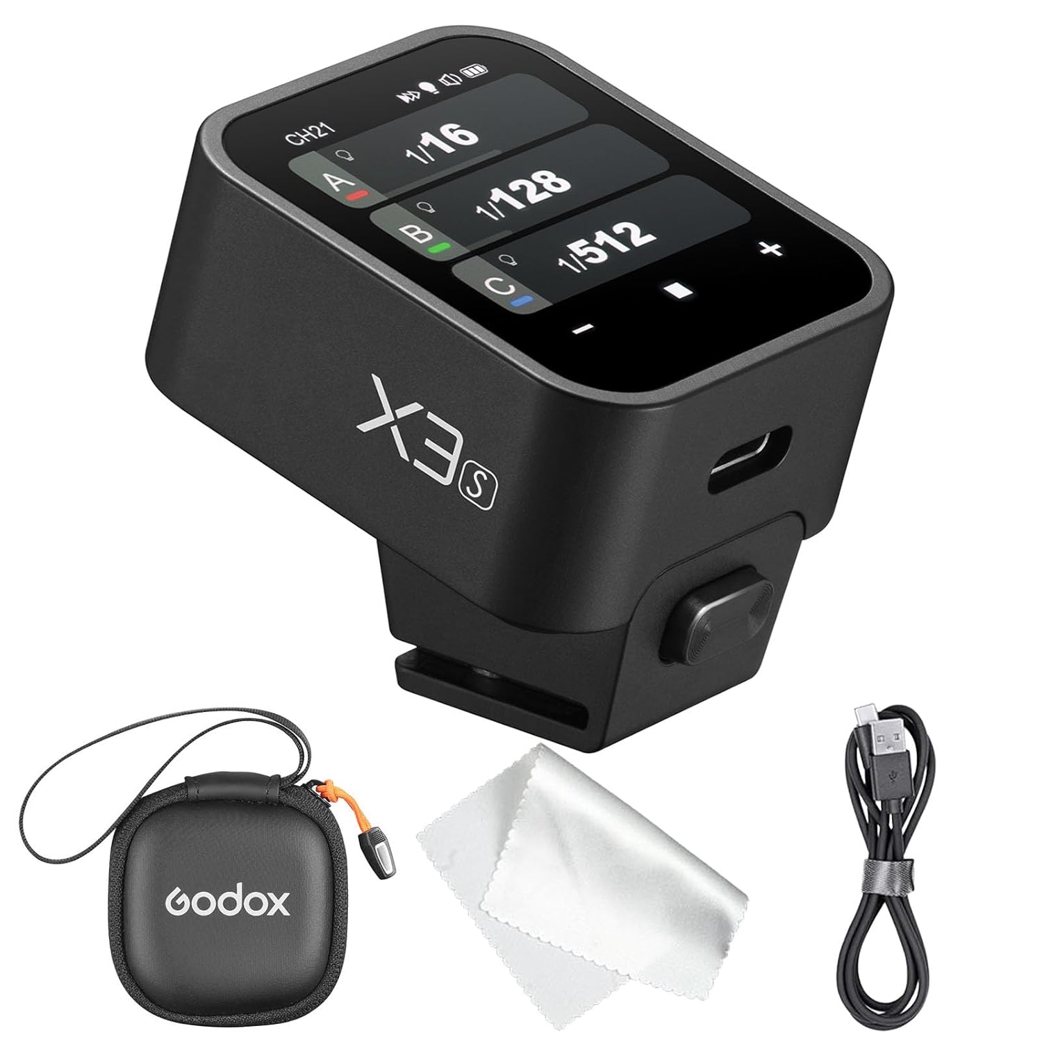 Godox X3S X3 S X3-S TTL Wireless Flash Trigger for Sony Camera, 2.4G OLED Touchscreen Flash Transmitter, 850mAh Built-in Lithium Battery Support Quick Charge(Godox Xpro-S/XProII-S Upgrade Version)