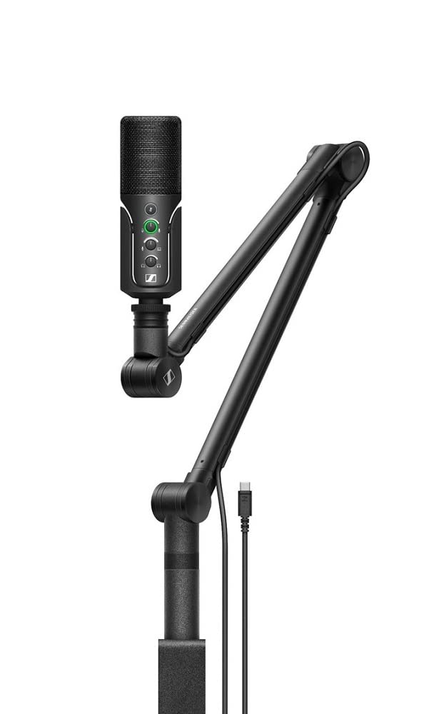 SENNHEISER Profile Streaming Set (with Boom Arm) USB Microphone for Podcasting, Recording, Streaming & Gaming. Built-in Headphone Output, All Metal housing and Cardioid Condenser Capsule