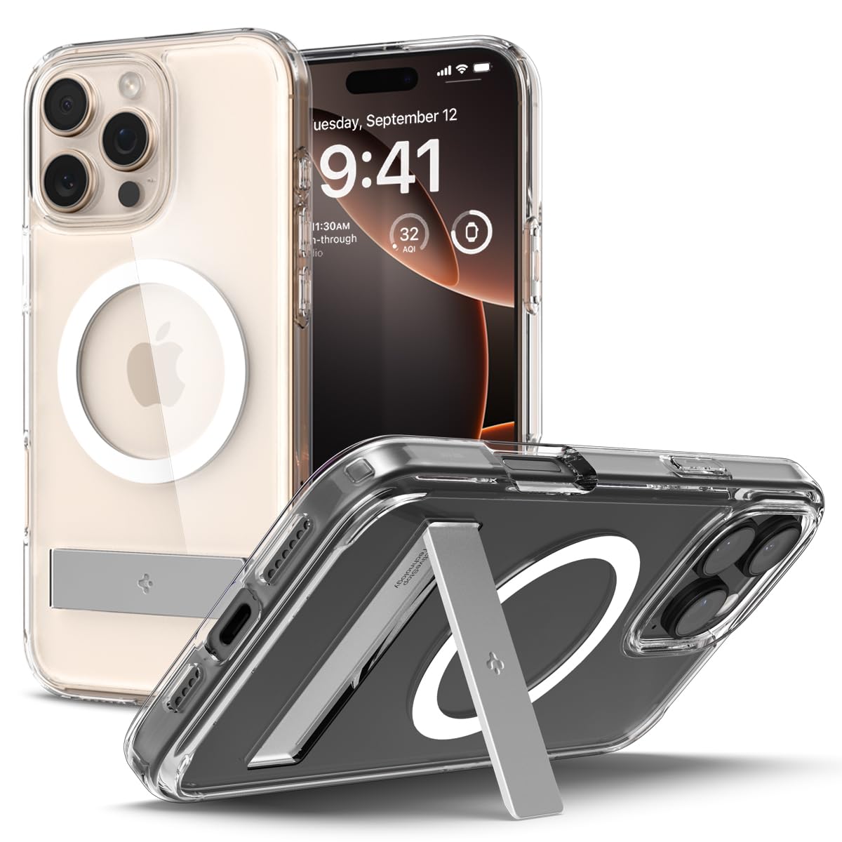 Spigen Ultra Hybrid S Magfit Back Cover Case Compatible with iPhone 16 Pro (TPU + Poly Carbonate | Crystal Clear) Spigen Ultra Hybrid S Magfit Back Cover Case Compatible with iPhone 16 Pro (TPU + Poly Carbonate | Crystal Clear)