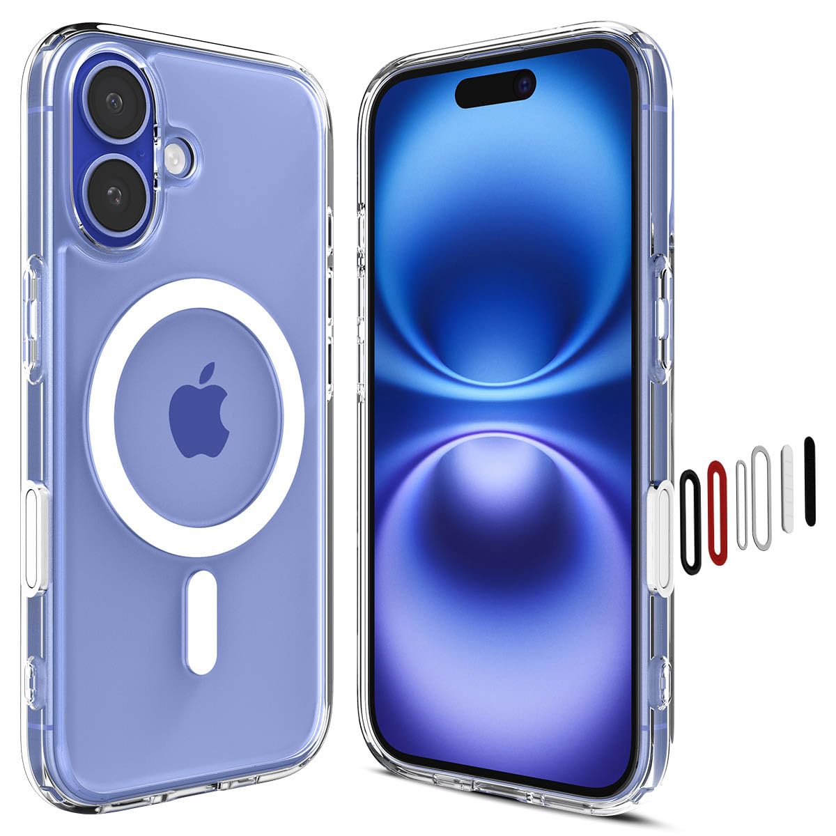 Spigen Ultra Hybrid T Magfit Back Cover Case Compatible with iPhone 16 (TPU + Poly Carbonate | White)