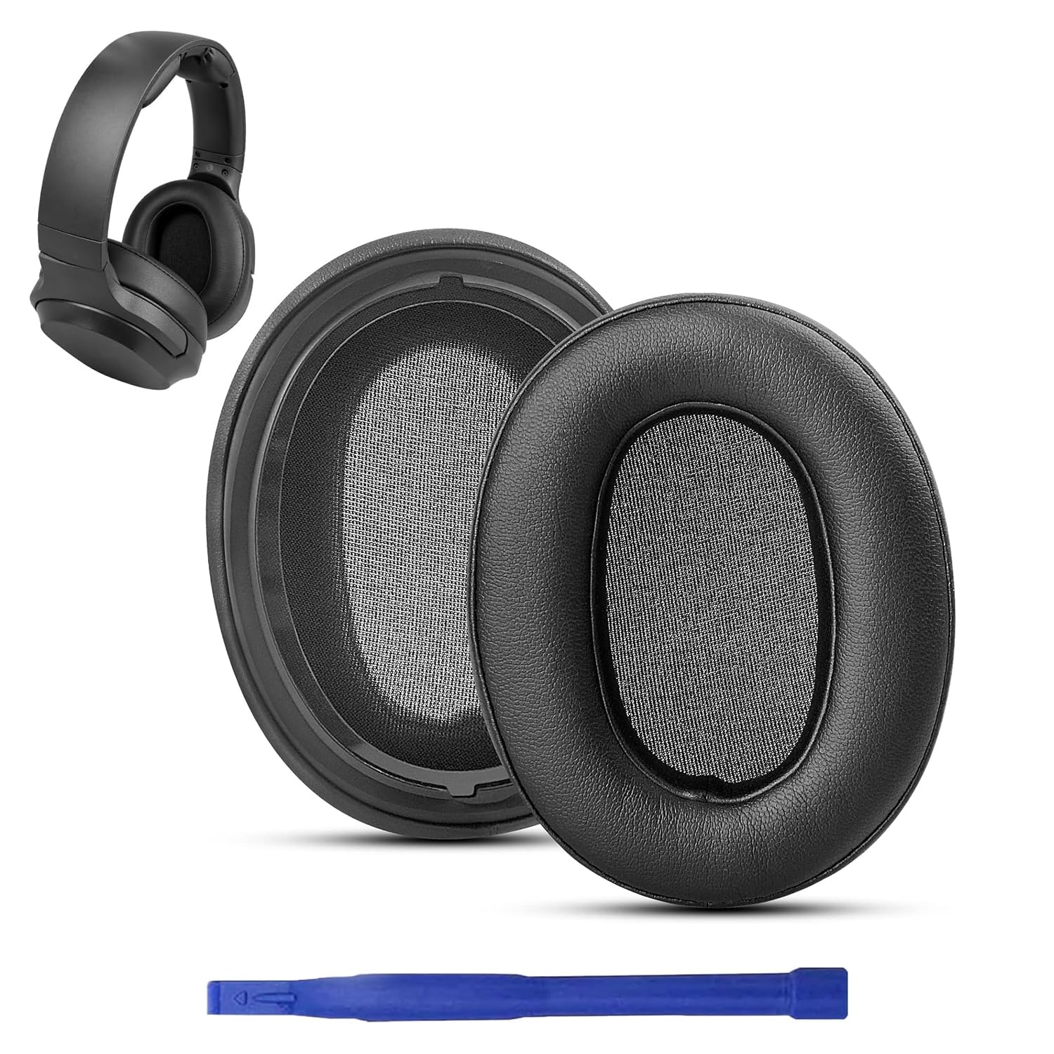 Street27® XB900N Earpads Cushion Compatible with Sony WH-XB900N, WH-CH710N Headphones, Ear Pads with Soft Protein Leather High-Density Noise Cancelling Memory Foam Replacement Earmuffs – Black