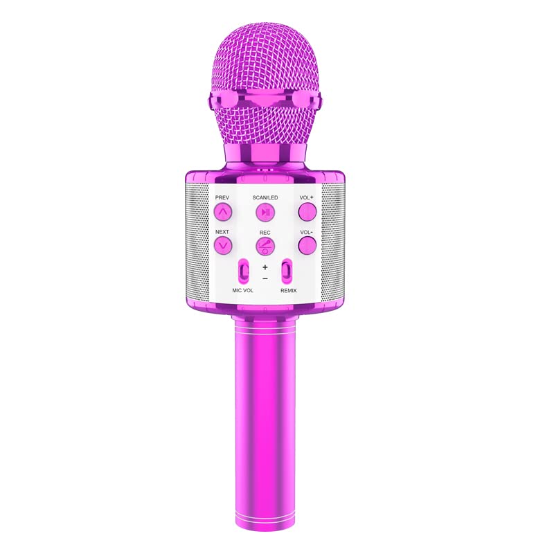 Stybits WX182 Bluetooth Mic| Wireless Handheld Karaoke Microphone Mic Audio Recording Wire for Singing with Speaker for All Smartphones Color May Vary