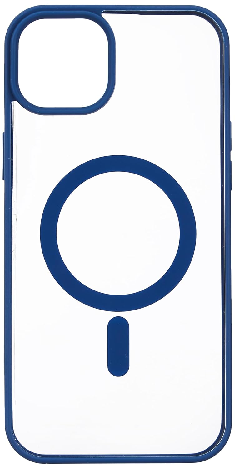 TOUCCH iPhone 16 Magnetic Transparent Case | Shock Proof Design & Camera Protection | Magsafe Wireless Charging case for Apple iPhone 16 | Sleek Hard Crystal Cover – Blue (Back)