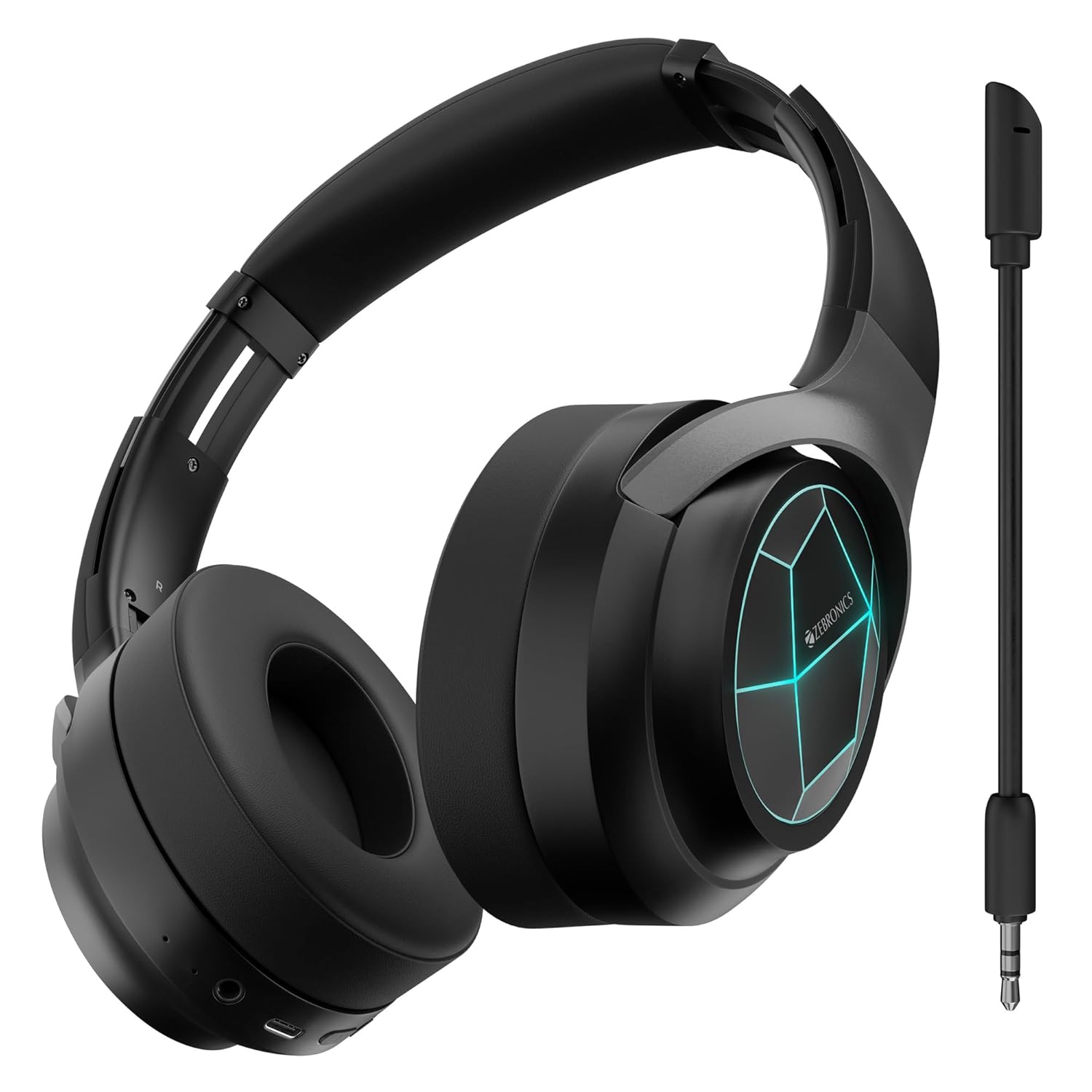 ZEBRONICS Envy 2, Wireless Over Ear Headphone, ENC, Upto 65* Hours Playback, Gaming Mode, Dual Pairing, Bluetooth v5.3, AUX, Call Function, Voice Assistant, Foldable Design, Detachable Mic (Black) ZEBRONICS Envy 2, Wireless Over Ear Headphone, ENC, Upto 65* Hours Playback, Gaming Mode, Dual Pairing, Bluetooth v5.3, AUX, Call Function, Voice Assistant, Foldable Design, Detachable Mic (Black)