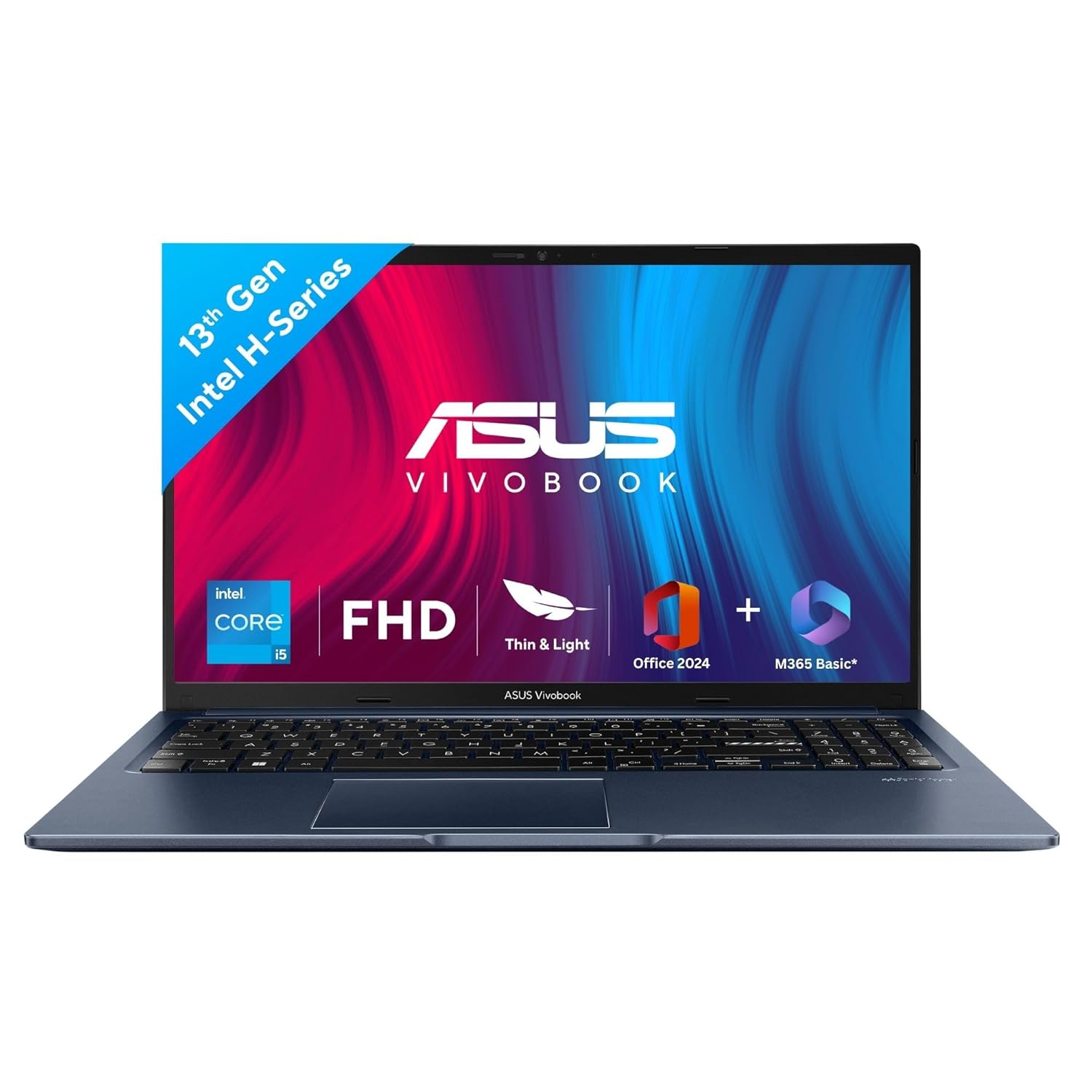 ASUS Vivobook 15, 15.6″ FHD, 13th Gen Intel Core i5-13420H, Thin & Light Laptop(16GB RAM/512GB SSD/Intel Iris Xᵉ iGPU/Windows 11/MS Office 365 Basic(1Year)*/Office 2024/Blue/1.5 Kg),X1502VA-BQ836WS ASUS Vivobook 15, 15.6″ FHD, 13th Gen Intel Core i5-13420H, Thin & Light Laptop(16GB RAM/512GB SSD/Intel Iris Xᵉ iGPU/Windows 11/MS Office 365 Basic(1Year)*/Office 2024/Blue/1.5 Kg),X1502VA-BQ836WS