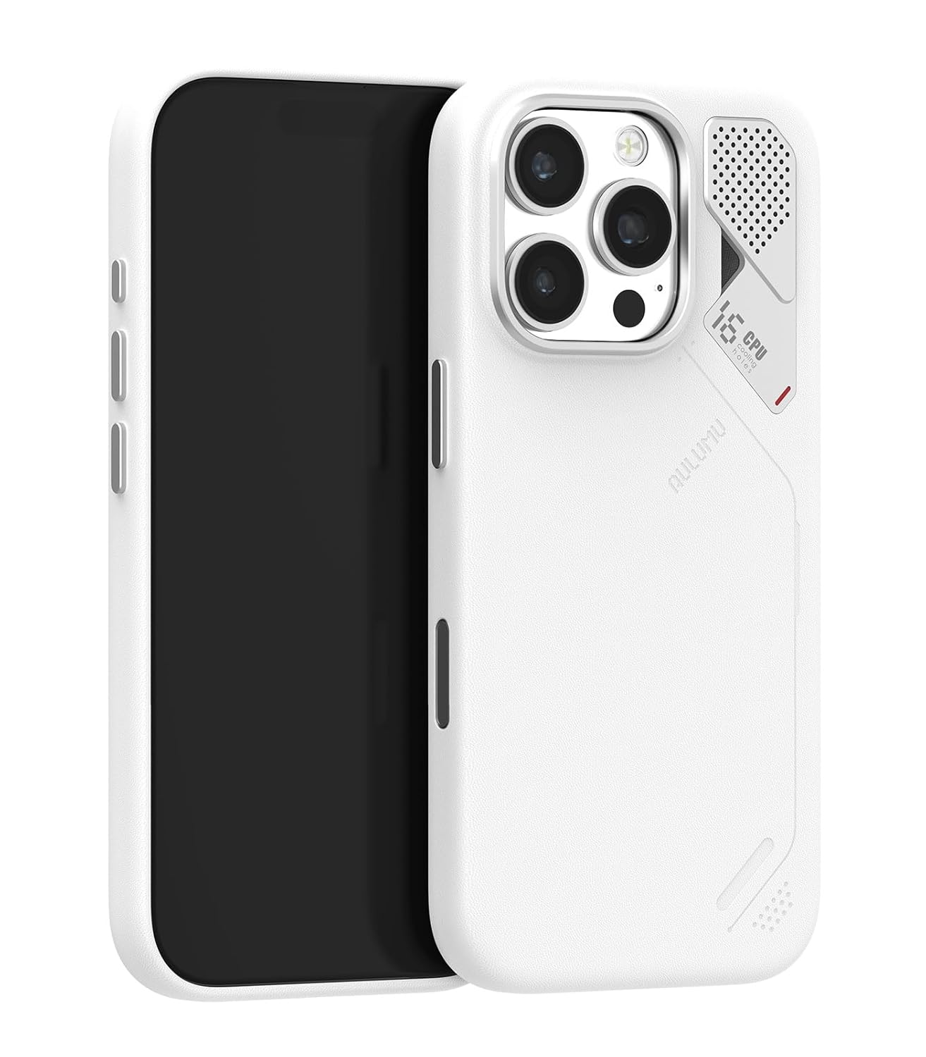 Aulumu A16 Vegan Leather Cooling for iPhone 16 Pro Case | Updated Camera Control | with Cooling Fins | Luxury Comfort | Compatible with MagSafe | Complete Wrap-Around – Touch White Aulumu A16 Vegan Leather Cooling for iPhone 16 Pro Case | Updated Camera Control | with Cooling Fins | Luxury Comfort | Compatible with MagSafe | Complete Wrap-Around – Touch White
