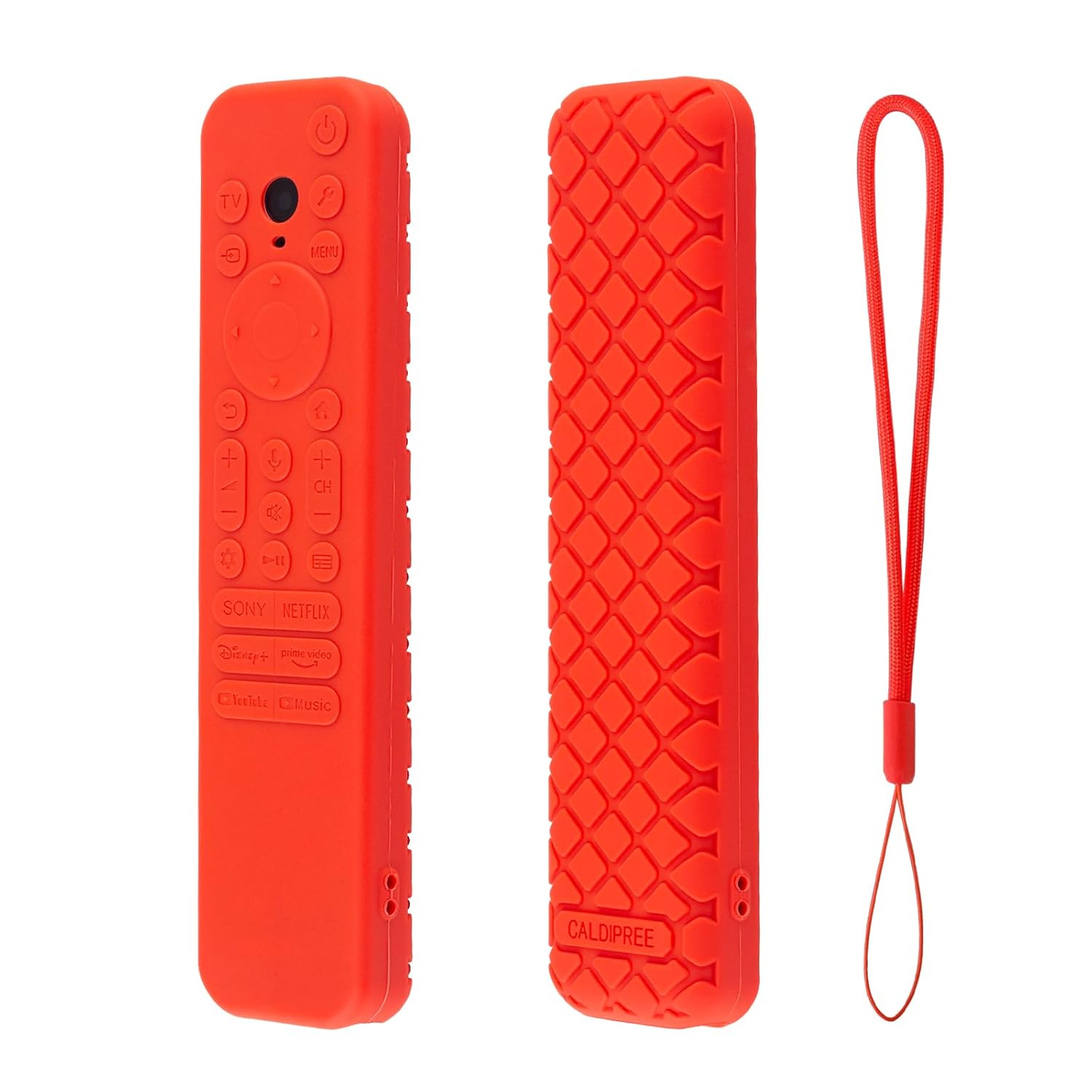 CALDIPREE Silicone TV Remote Cover Compatible with Sony Bravia Smart Tv 2023 2024 Voice Remote RMF-TX910U Remote Cover [Remote NOT Included] (RED)