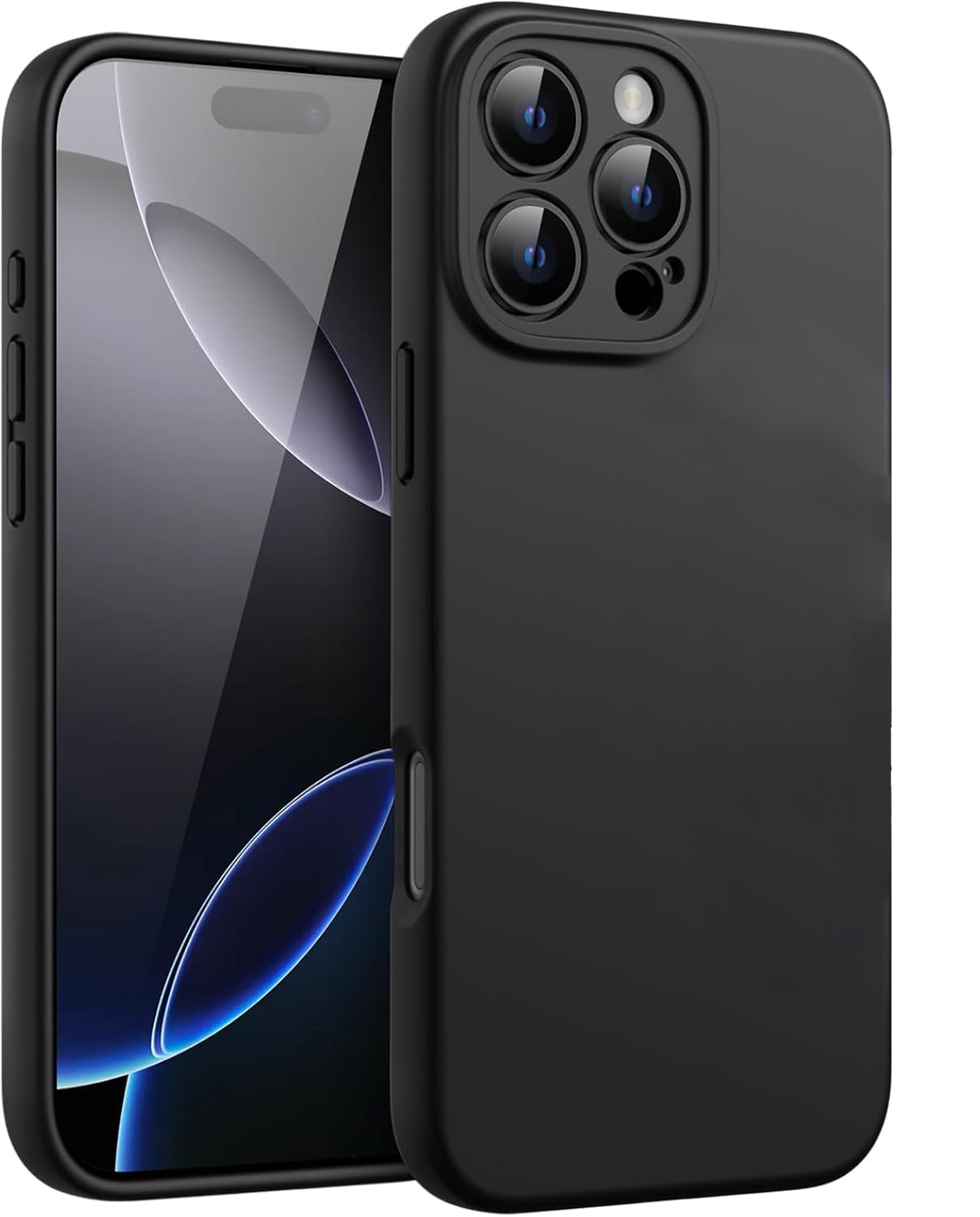 DIZORO Compatible for iPhone 16 Pro Case 6.3, Slim Liquid Silicone 3 Layers Full Covered Soft Gel Rubber Phone Case Protective Cover 6.3 Inch – Black DIZORO Compatible for iPhone 16 Pro Case 6.3, Slim Liquid Silicone 3 Layers Full Covered Soft Gel Rubber Phone Case Protective Cover 6.3 Inch – Black