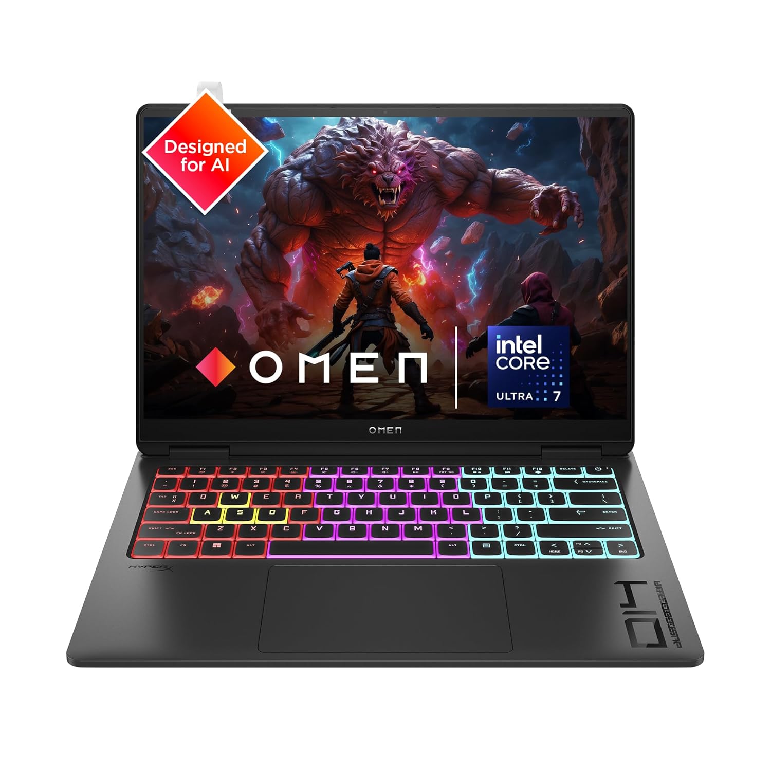 HP OMEN Gaming AI Laptop, Intel Core Ultra 7 155H, 8GB NVIDIA RTX 4060,16GB LPDDR5x, 1TB SSD (Win 11,Office 21, Black,1.63kg) 120Hz, 0.2MS, 3K, OLED, 14-inch(35.6cm), Tempest Cooling, RGB KB, fb0007TX