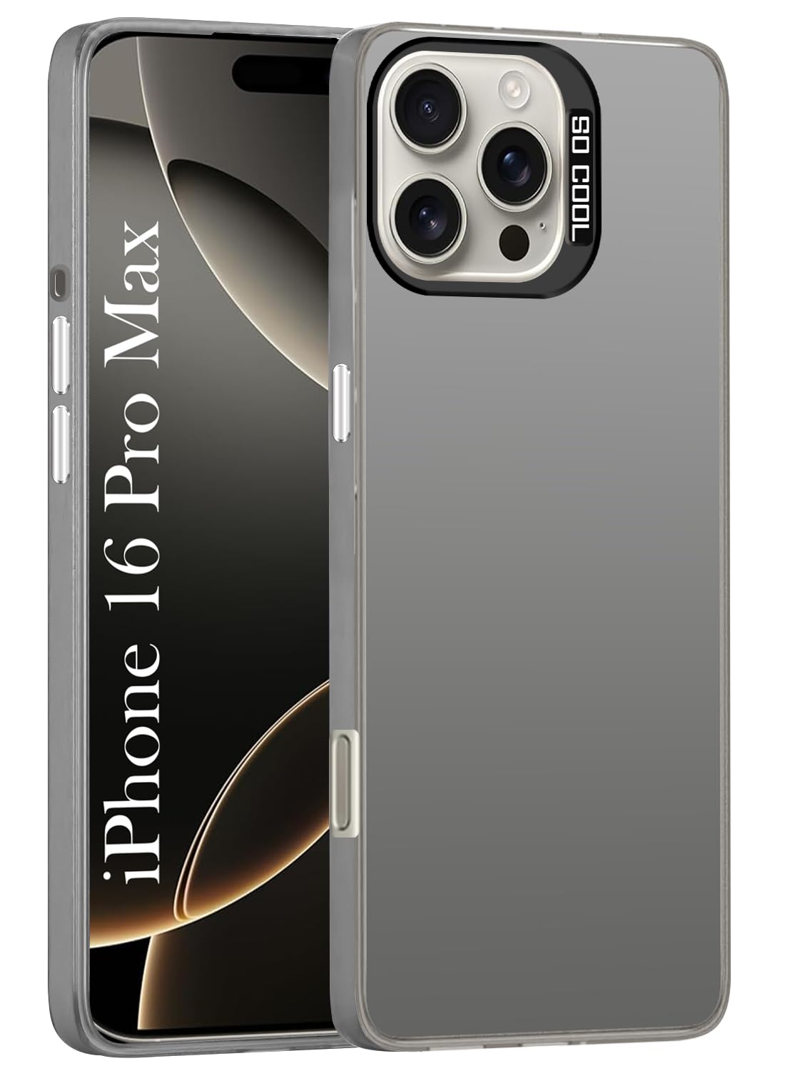 Jkobi Hard Back Cover Case for Apple iPhone 16 Pro Max (Velvet Touch | Professional Glossy Finish | Camera Protection Bump)