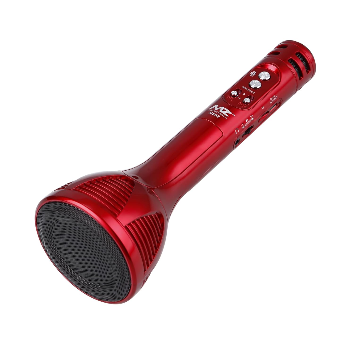 MZ M802 (Karaoke MIC with Speaker) Rechargeable FM Radio 5 Voice Changer Microphone ()