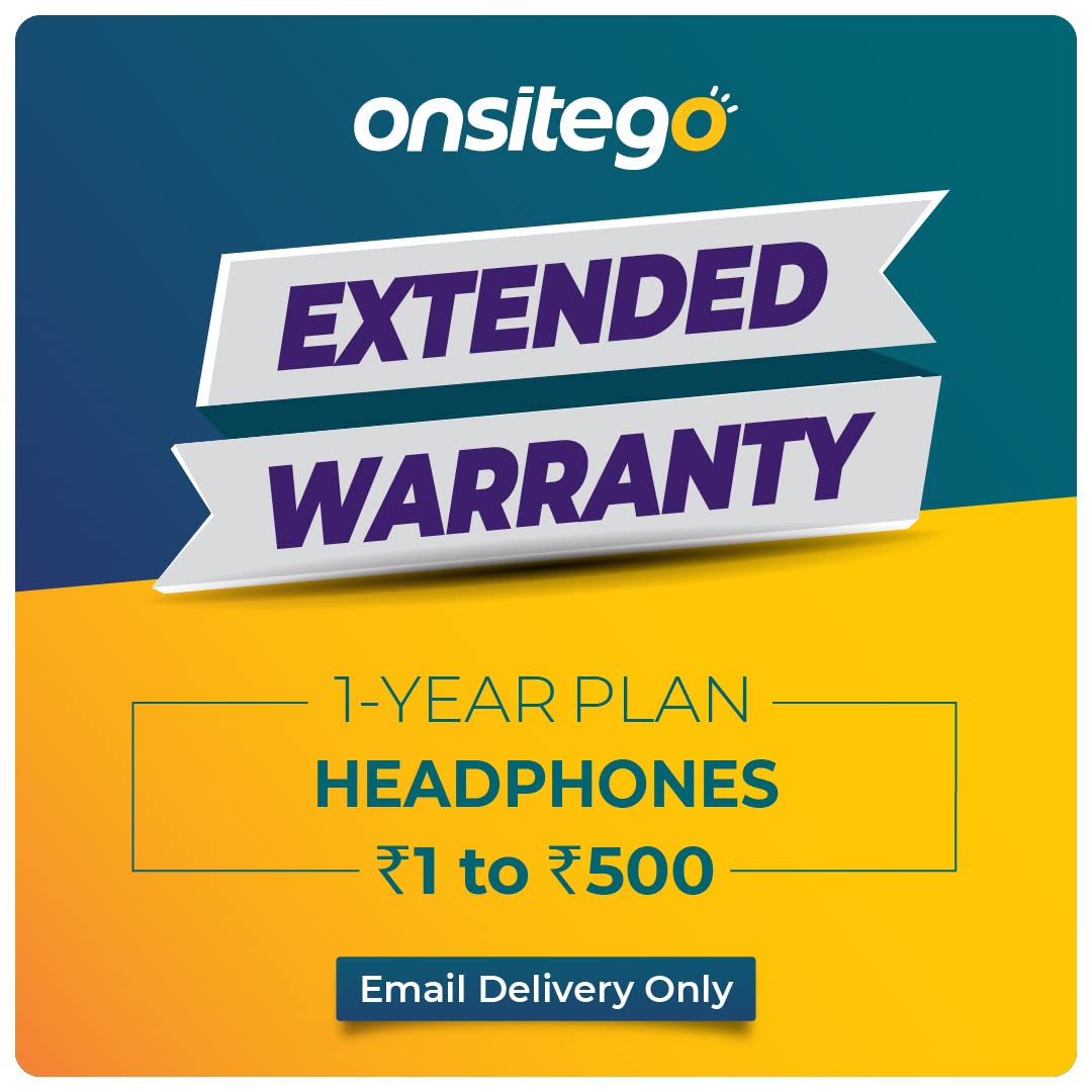 Onsitego 1 Year Extended Warranty for Headphones from Rs. 1-500 (Email Delivery – No Physical Kit)