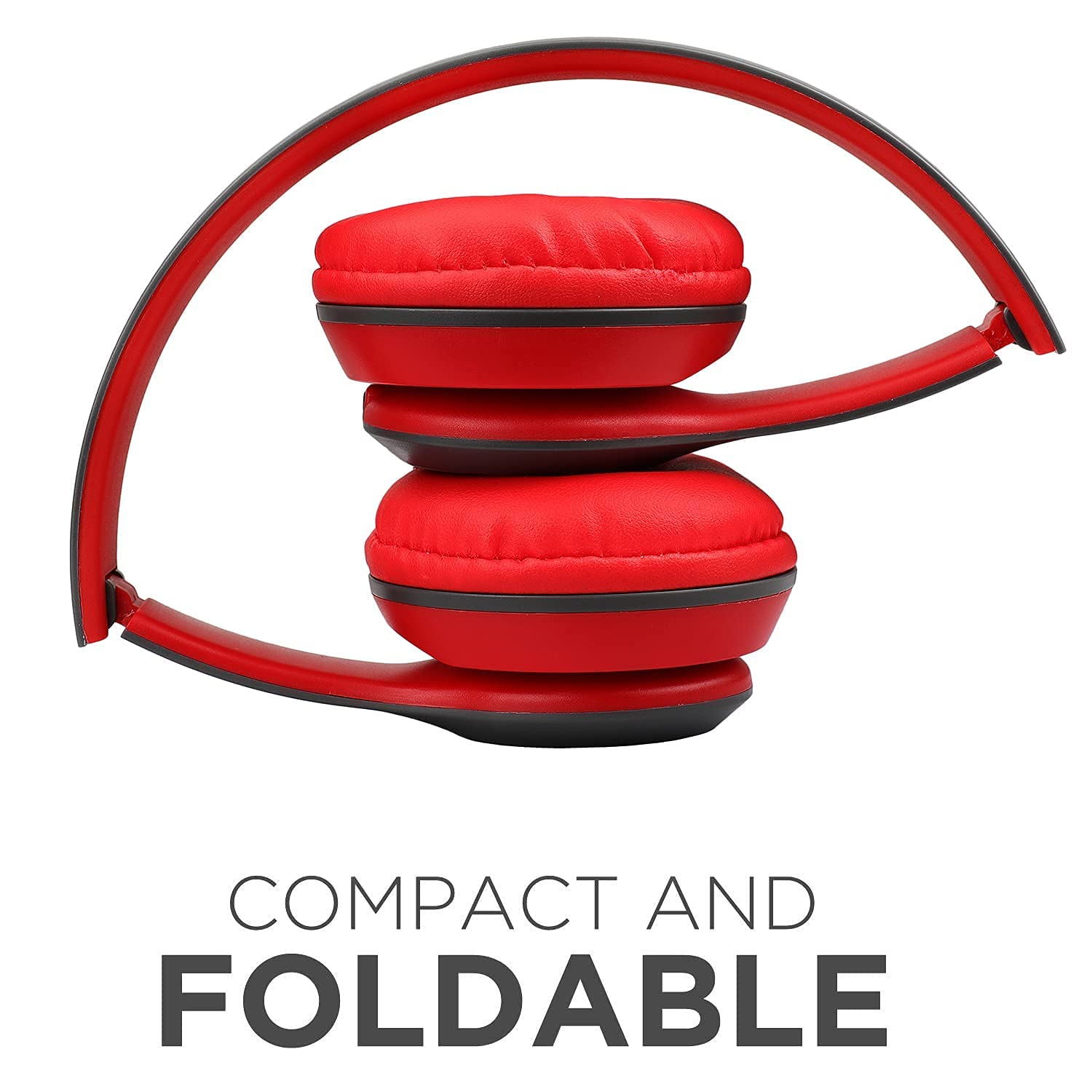 P47 Wireless Portable Gaming Headphone Microphone Stereo Card Support Bluetooth Headset (Red)