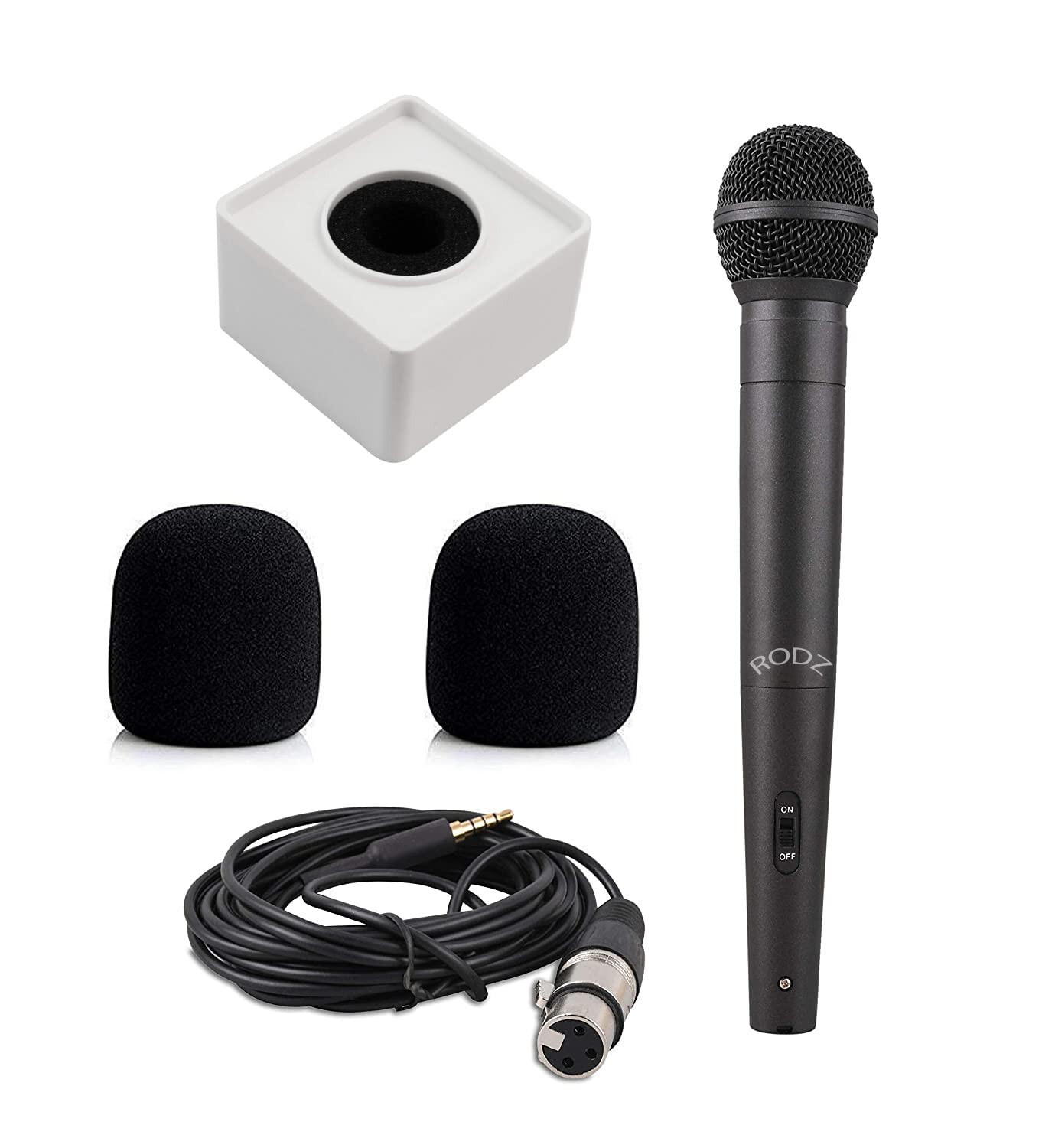 RODZ Brand Media Mic Condenser Microphone for Interview News Reporting Compatible with Mobile Phone Only (Black) 3.5mm 5 mtr Model News Mike RODZ Brand Media Mic Condenser Microphone for Interview News Reporting Compatible with Mobile Phone Only (Black) 3.5mm 5 mtr Model News Mike