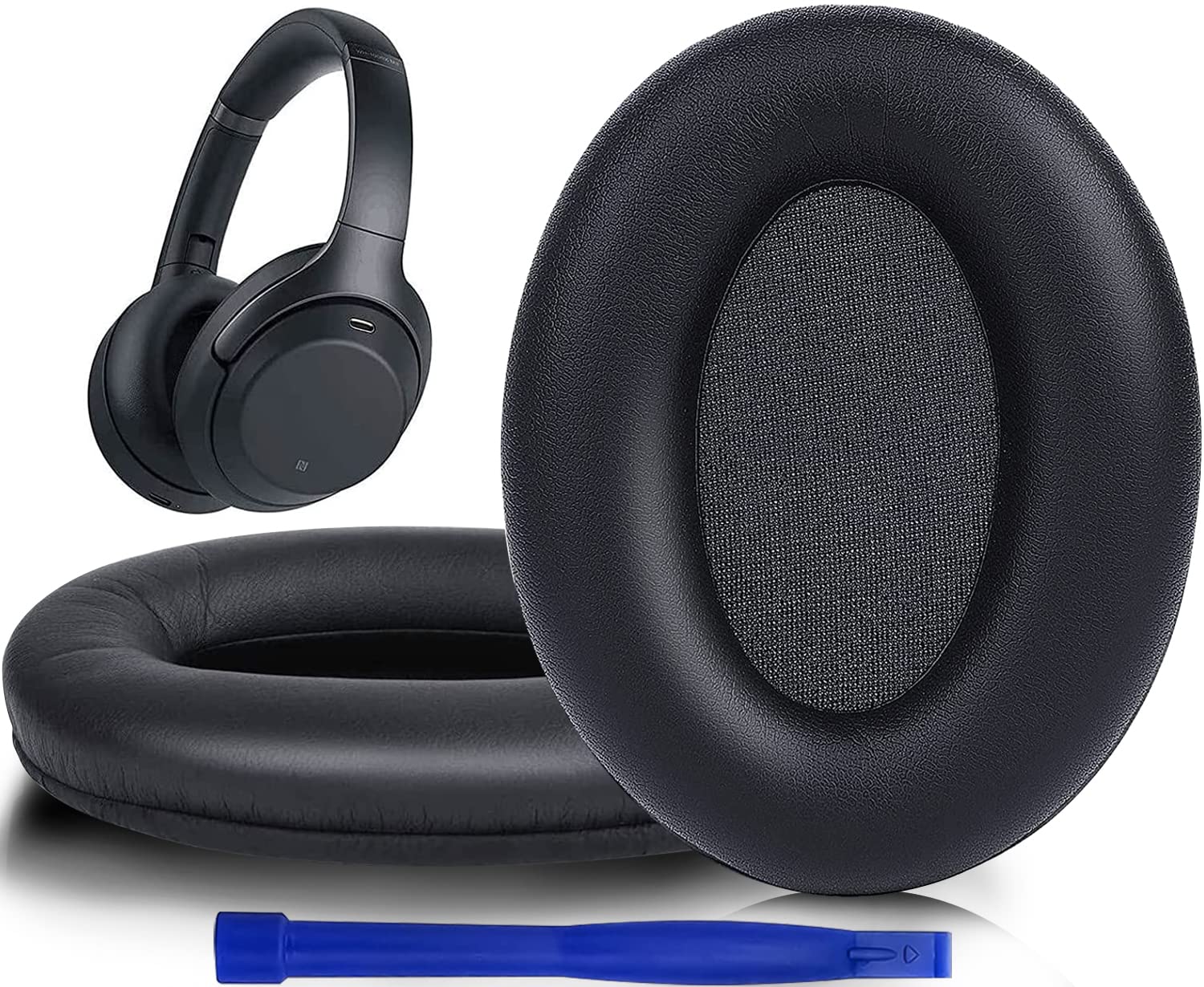 SOULWIT Professional Earpads Cushions Replacement for Sony WH-1000XM3 (WH1000XM3) Over-Ear Headphones, Ear Pads with Softer Protein Leather, Noise Isolation Memory Foam, Added Thickness (Black) SOULWIT Professional Earpads Cushions Replacement for Sony WH-1000XM3 (WH1000XM3) Over-Ear Headphones, Ear Pads with Softer Protein Leather, Noise Isolation Memory Foam, Added Thickness (Black)