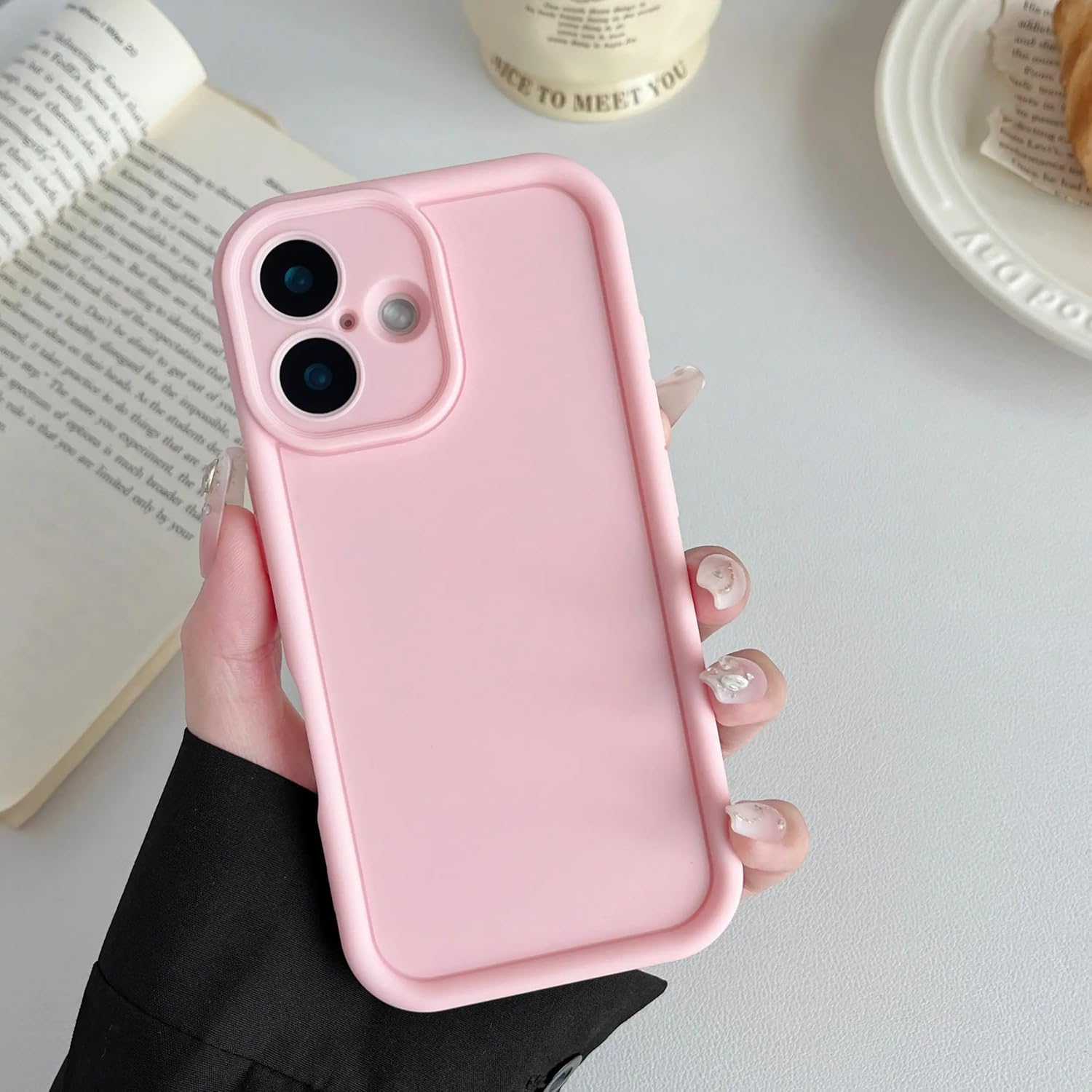 Scalebee Back Cover for Apple iPhone 16 and Flexible Matt Finish Anti Slip Scratch Proof Camera Protection Silicon Phone Case (Light Pink) Scalebee Back Cover for Apple iPhone 16 and Flexible Matt Finish Anti Slip Scratch Proof Camera Protection Silicon Phone Case (Light Pink)