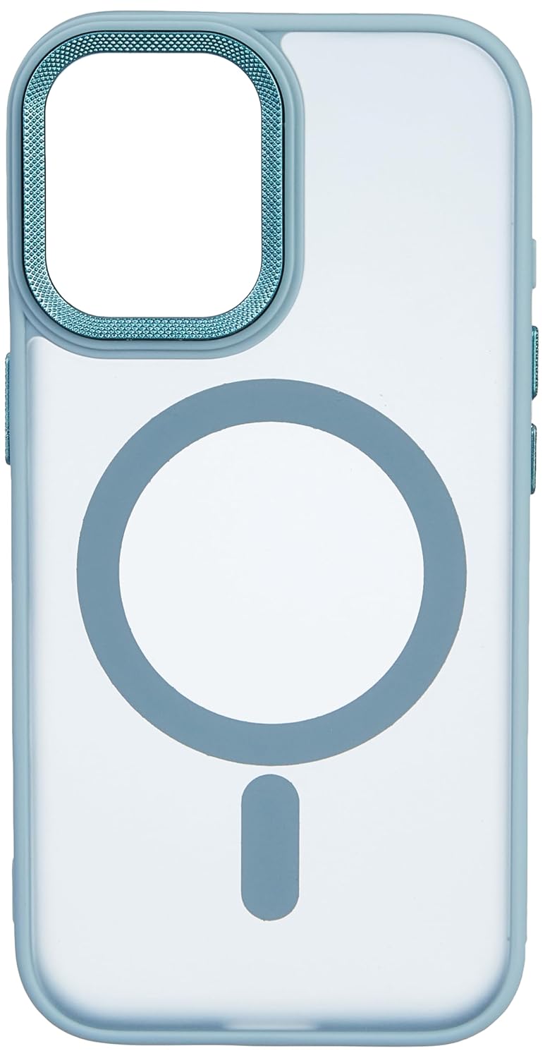 TOUCCH iPhone 16 Magnetic Matte Case | Shock Proof Design & Ring Camera Protection | Magsafe Wireless Charging case for Apple iPhone 16 | Sleek Hard Crystal Cover – Blue (Matte – Back)