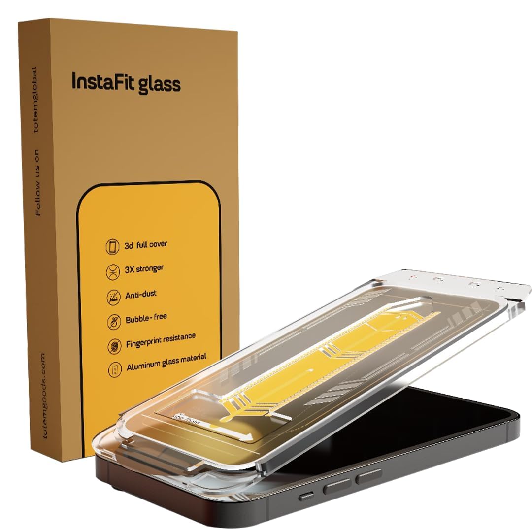 Totem [1+1 Instafit Iphone 16 Pro Max Tempered Glass Screen Protector | Iphone 16 Pro Max Screen Guard | Auto-Align Install Kit | 9H Hardness | High Clarity | Touch Sensitive | Crystal Clear Totem [1+1 Instafit Iphone 16 Pro Max Tempered Glass Screen Protector | Iphone 16 Pro Max Screen Guard | Auto-Align Install Kit | 9H Hardness | High Clarity | Touch Sensitive | Crystal Clear