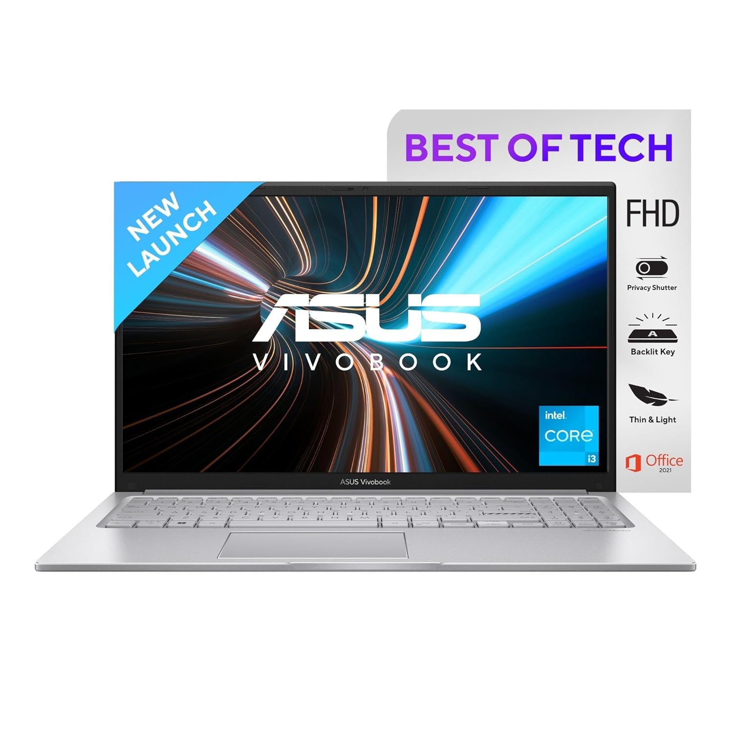 ASUS Vivobook 15, Intel Core i3-1215U, 16GB RAM, 512GB SSD, FHD 1920×1080, 1.2 GHz, 15.6″, Windows 11, MS Office Home, Cool Silver, 1.7KG, X1504ZA-NJ342WS, Integrated Graphics, Thin & Light Laptop ASUS Vivobook 15, Intel Core i3-1215U, 16GB RAM, 512GB SSD, FHD 1920×1080, 1.2 GHz, 15.6″, Windows 11, MS Office Home, Cool Silver, 1.7KG, X1504ZA-NJ342WS, Integrated Graphics, Thin & Light Laptop