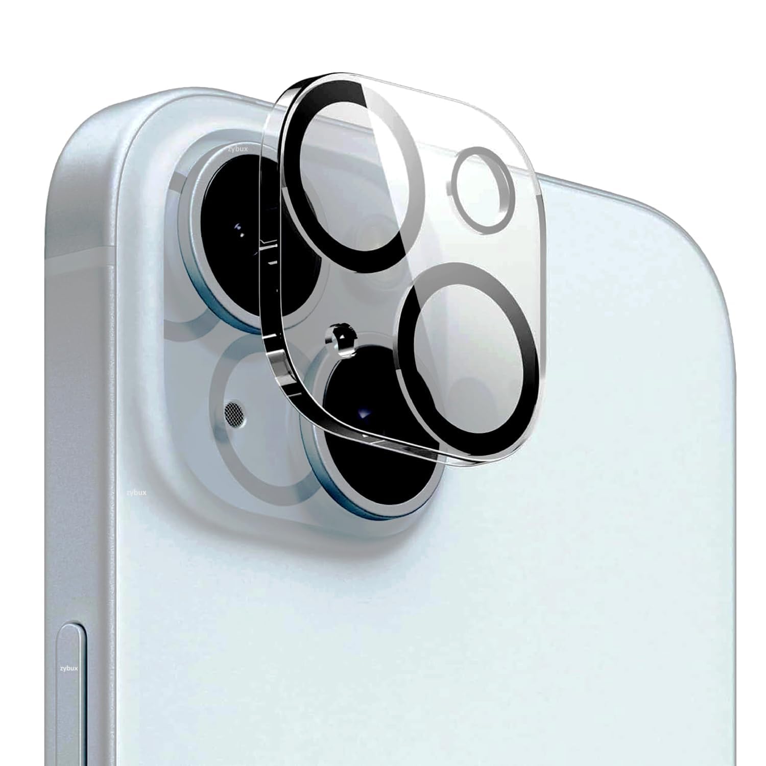 Amazon Brand – Solimo Tempered Glass Camera Lens Protector for iPhone 15(6.1 Inch)& iPhone 15 Plus(6.7 Inch)|Anti-Scratch|Black Tempered Glass