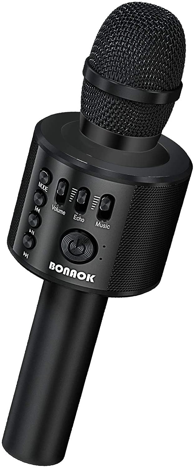 BONAOK Wireless Bluetooth Karaoke Microphone,3-in-1 Portable Handheld Karaoke Mic Speaker Machine Home Party Birthday for All Smartphones PC(Q37 Black) BONAOK Wireless Bluetooth Karaoke Microphone,3-in-1 Portable Handheld Karaoke Mic Speaker Machine Home Party Birthday for All Smartphones PC(Q37 Black)