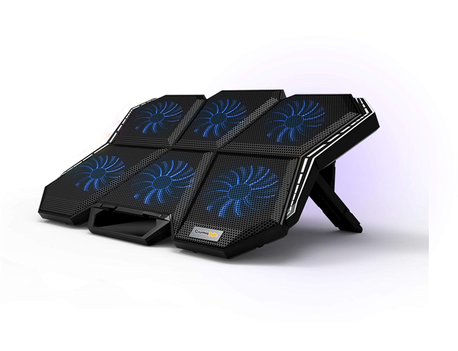Cosmic Byte Meteoroid Laptop Cooling Pad with 6 Fan upto 17 inch laptops (Black/Blue) Cosmic Byte Meteoroid Laptop Cooling Pad with 6 Fan upto 17 inch laptops (Black/Blue)