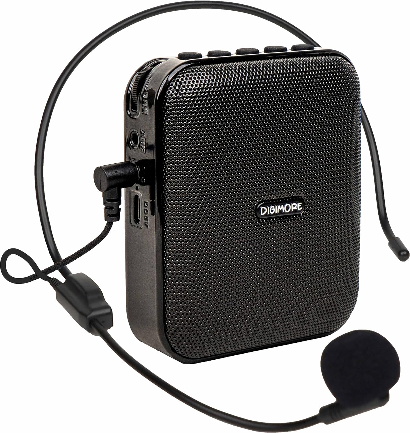 DIGIMORE D-1210 Bluetooth Voice Amplifier for Teachers | 10H Battery Life |10W Speaker with Headset Microphone for Tour Guides,Yoga,Fitness Instructors,Colleges (D-1210B)