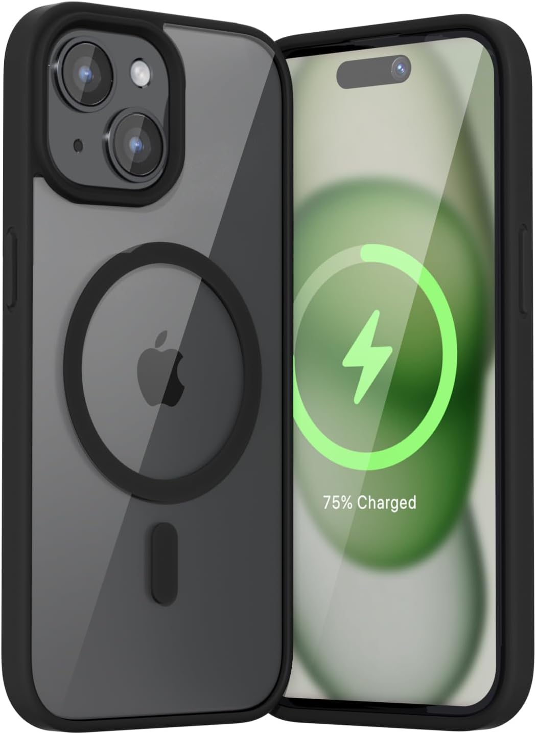 GoldKart Ultra-Hybrid Back Cover Case for iPhone 15 Compatible with Wireless Charging | 360¡ Protection | Crystal Clear Hard Back Cover Case for iPhone 15 (Black. Magsafe) GoldKart Ultra-Hybrid Back Cover Case for iPhone 15 Compatible with Wireless Charging | 360¡ Protection | Crystal Clear Hard Back Cover Case for iPhone 15 (Black. Magsafe)