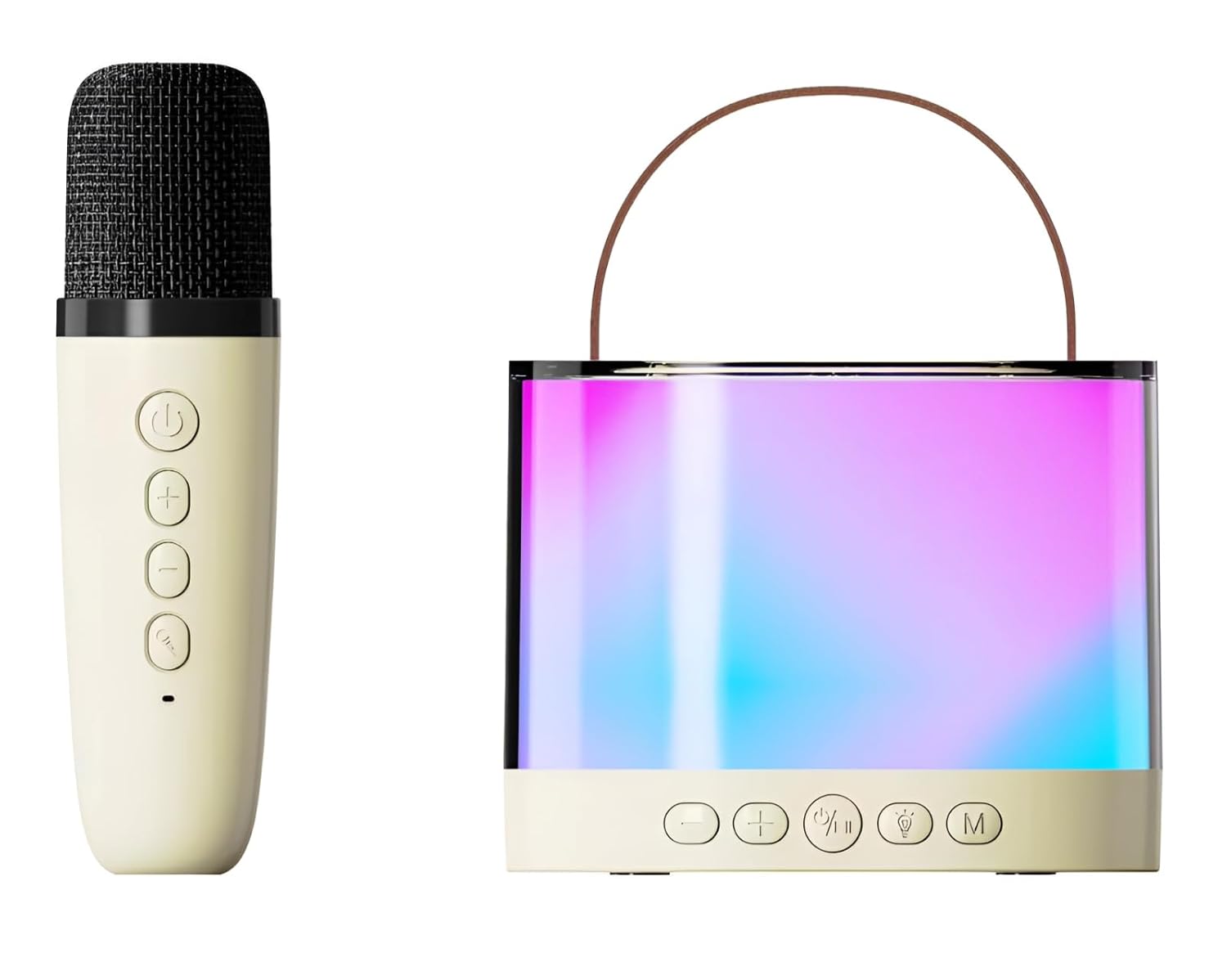 Party Fusion Karaoke Bluetooth Speaker with 10W RMS Stereo Sound, Wireless Mic with 4 Voice Changing Modes, RGB Lights, 10Hrs Non-Stop Music, Multi-Compatibility Modes and Type-C Charging.